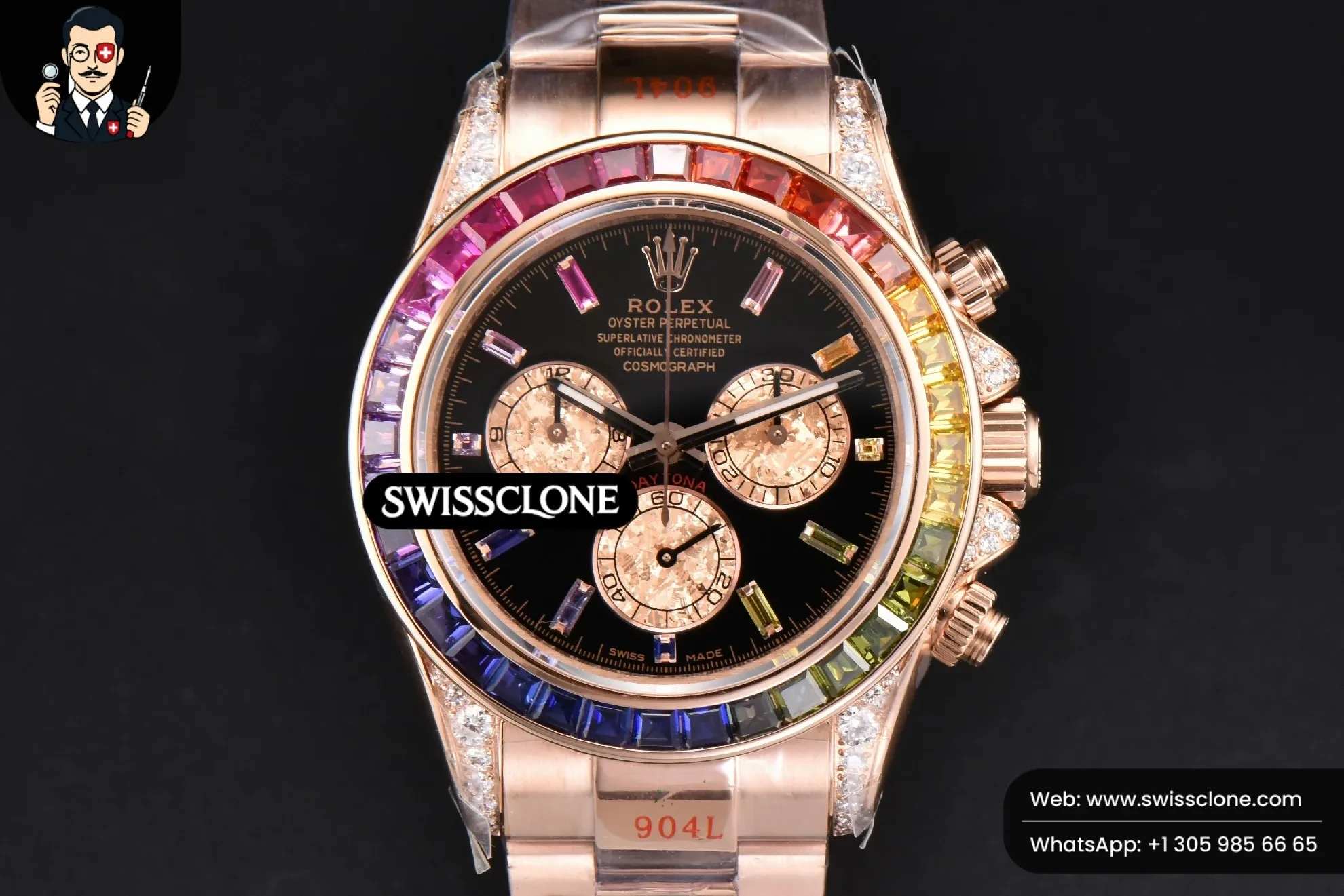 Rolex Daytona 116595 King Rainbow Diamond Black Dial