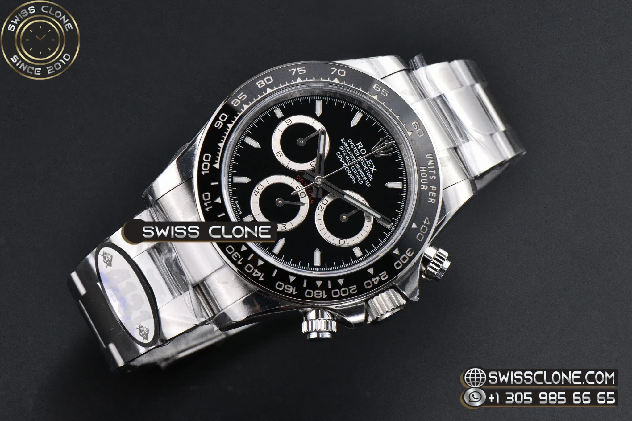 Rolex Daytona 126500 40mm Black Dial 1:1 Super Clone - Bezel & Case Profile