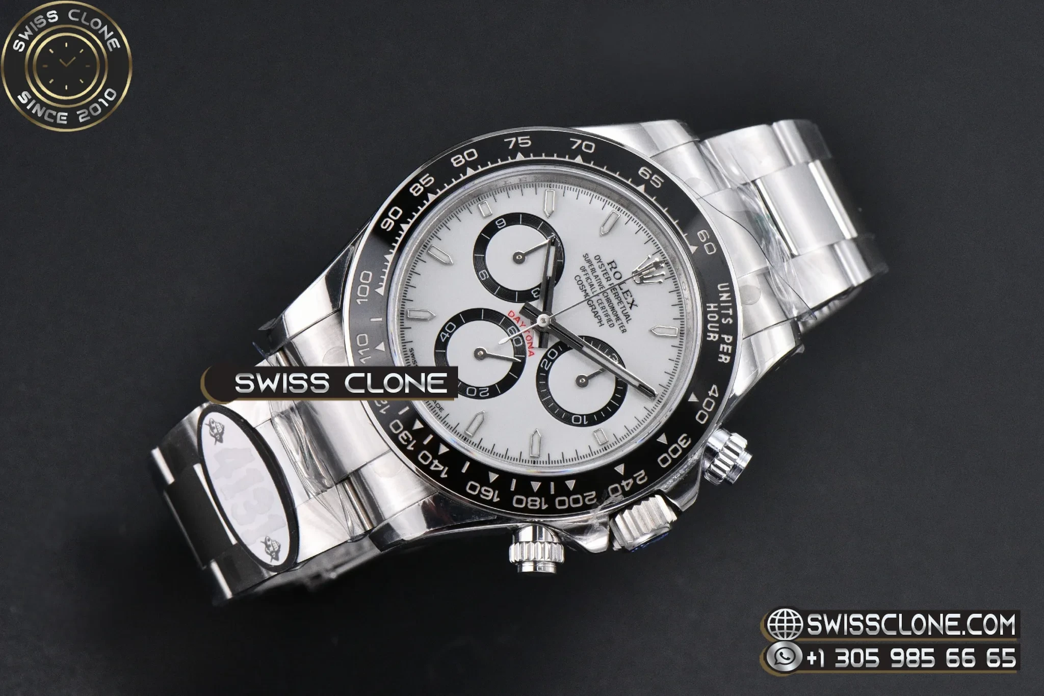 Rolex Daytona 126500 Panda 40mm UFO 904L White Dial 1:1 Super Clone - Bezel & Case Profile