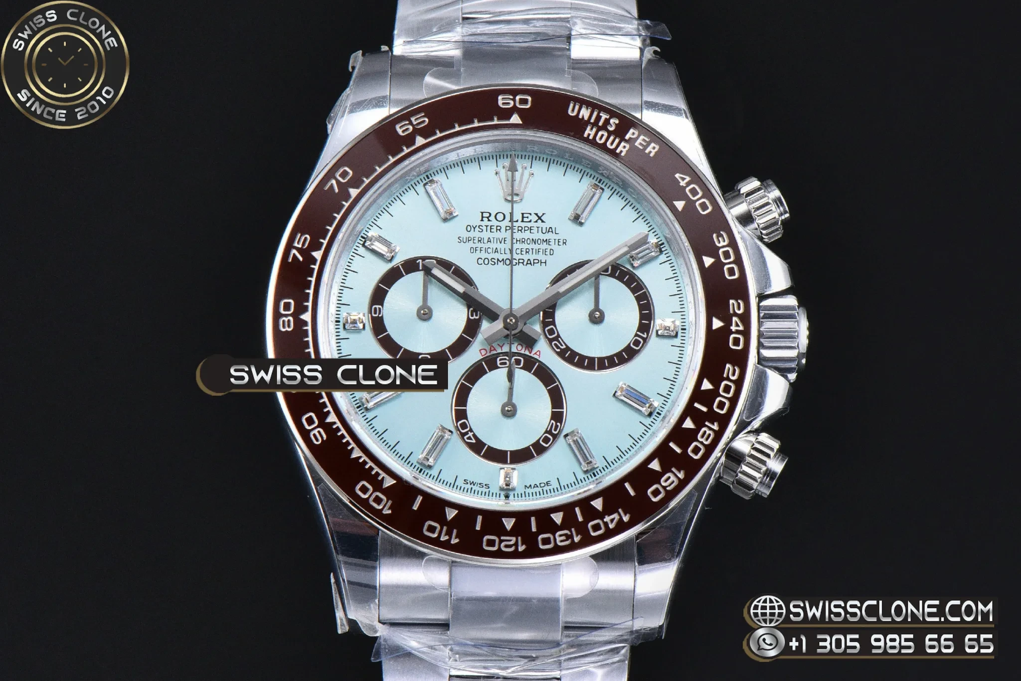 Rolex Daytona 126506 40mm UFO 904L Ice Blue Crystal Dial Diamond Markers Braclet UF4131(Free Sprung) 1:1 Super Clone - Clasp & Bracelet Finishing