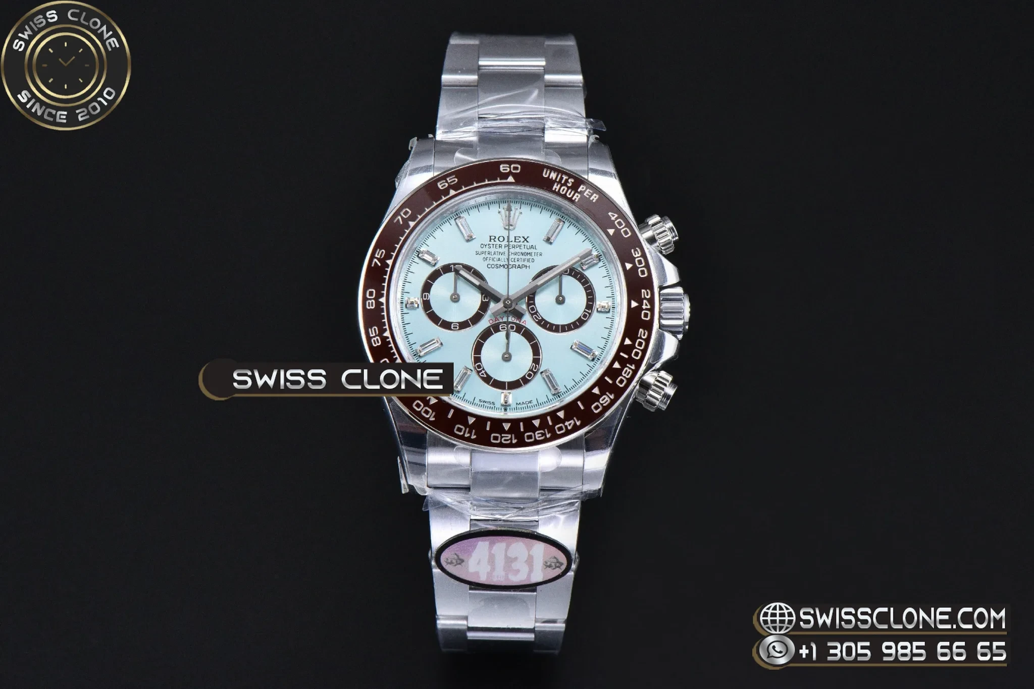 Rolex Daytona 126506 40mm UFO 904L Ice Blue Crystal Dial Diamond Markers Braclet UF4131(Free Sprung)