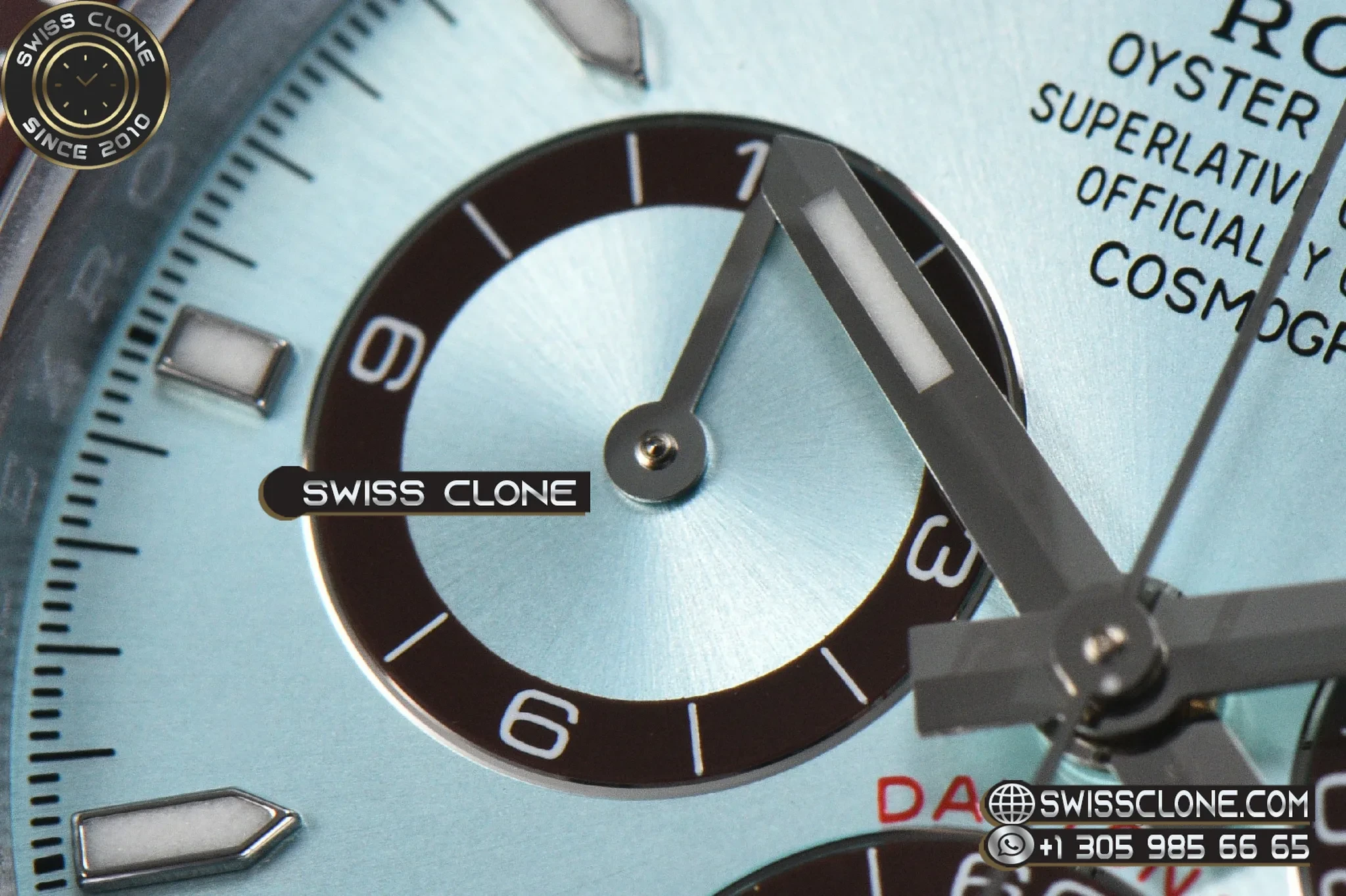 Rolex Daytona 126506 40mm UFO 904L Ice Blue Stick Dial Lume Markers Braclet UF4131(Free Sprung) 1:1 Super Clone - Lateral Case Thickness Profile