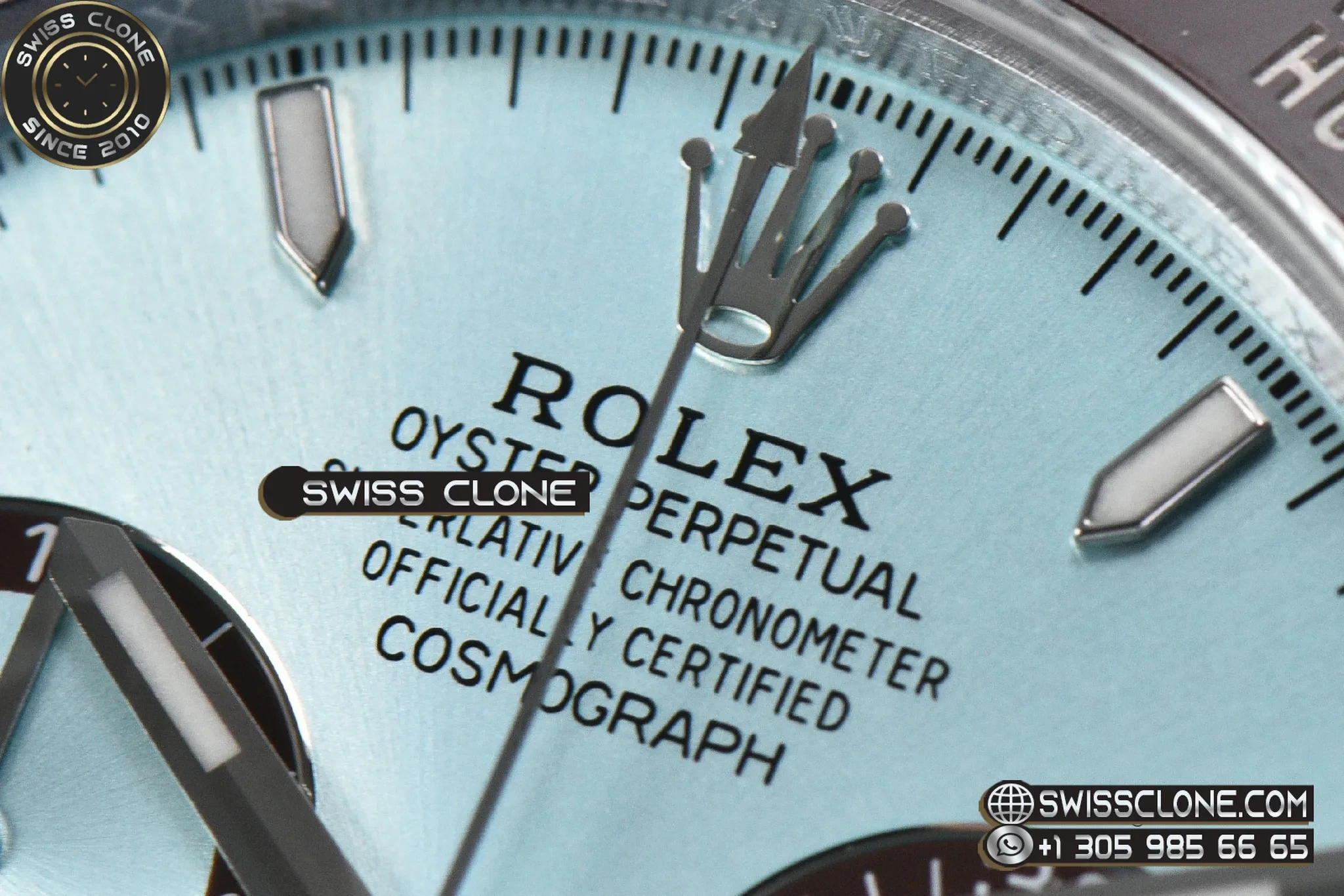 Rolex Daytona 126506 40mm UFO 904L Ice Blue Stick Dial Lume Markers Braclet UF4131(Free Sprung) 1:1 Super Clone - Caseback & Cloned Calibre Movement