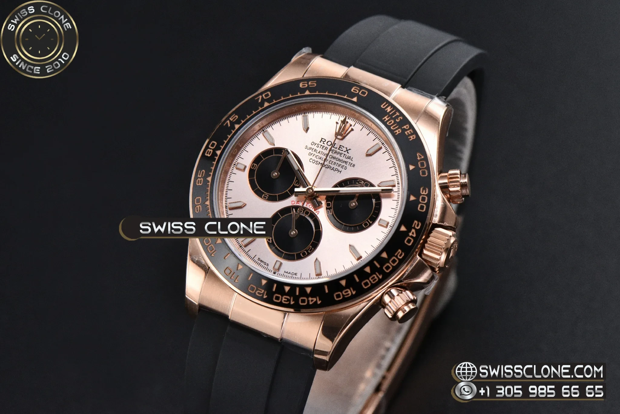 Rolex Daytona 126515 40mm UFO Black Bezel Black Subdial Black Oysterflex UF4131(Free Sprung) 1:1 Super Clone - Clasp & Bracelet Finishing