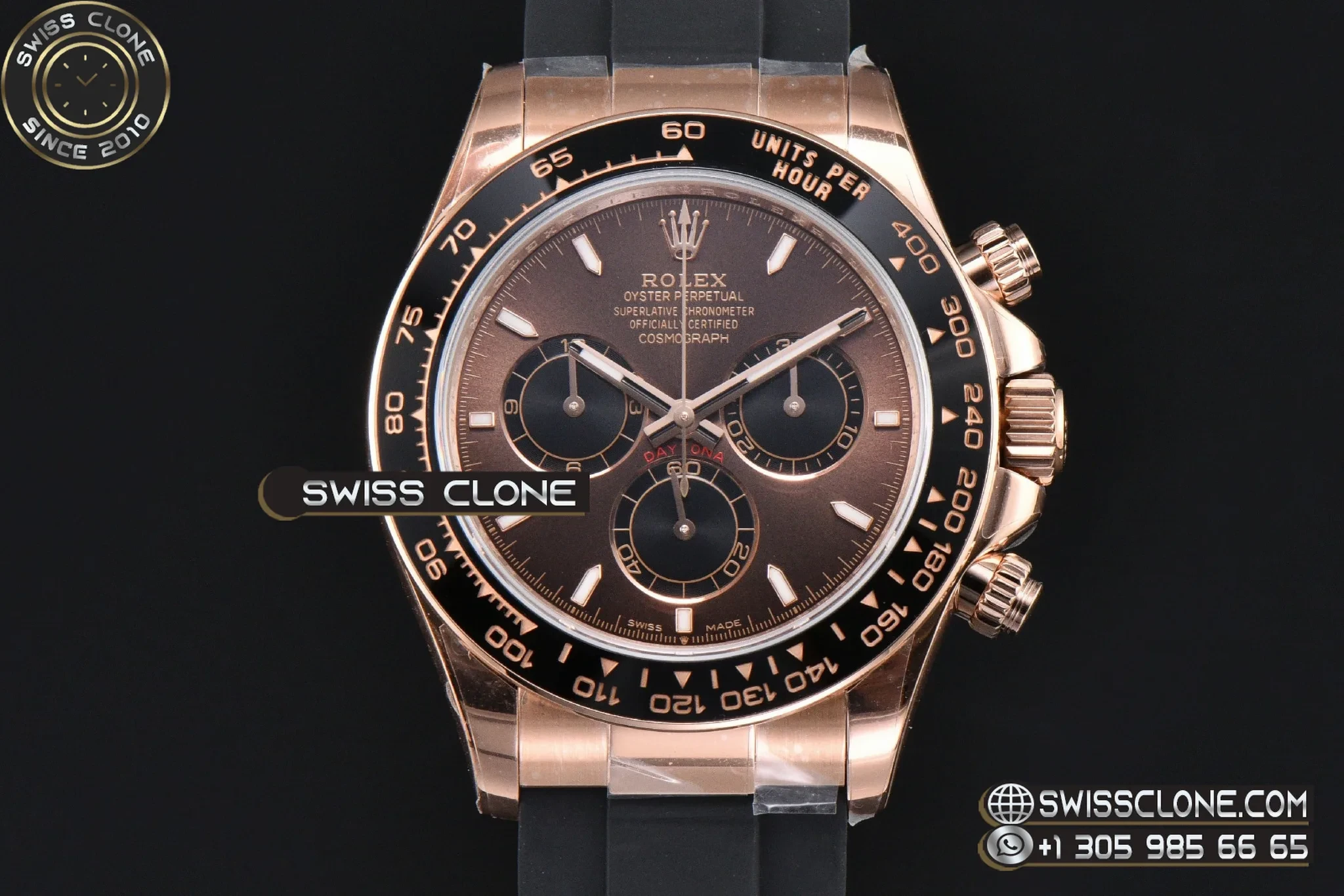 Rolex Daytona 126515 40mm UFO Black Ceramic Bezel Brown Dial Oysterflex UF4131(Free Sprung)