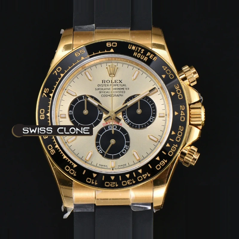 Rolex Daytona 126518 40mm UFO Black Subdial Oysterflex UF4131(Free Sprung)