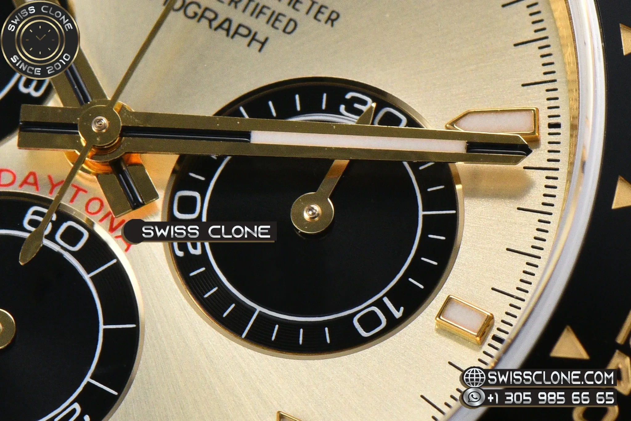 Rolex Daytona 126518 40mm UFO Black Subdial Oysterflex UF4131(Free Sprung) 1:1 Super Clone - Lateral Case Thickness Profile