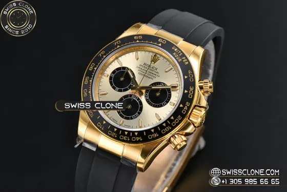 Rolex Daytona 126518 40mm UFO Black Subdial Oysterflex UF4131(Free Sprung) 1:1 Super Clone - Bezel & Case Profile