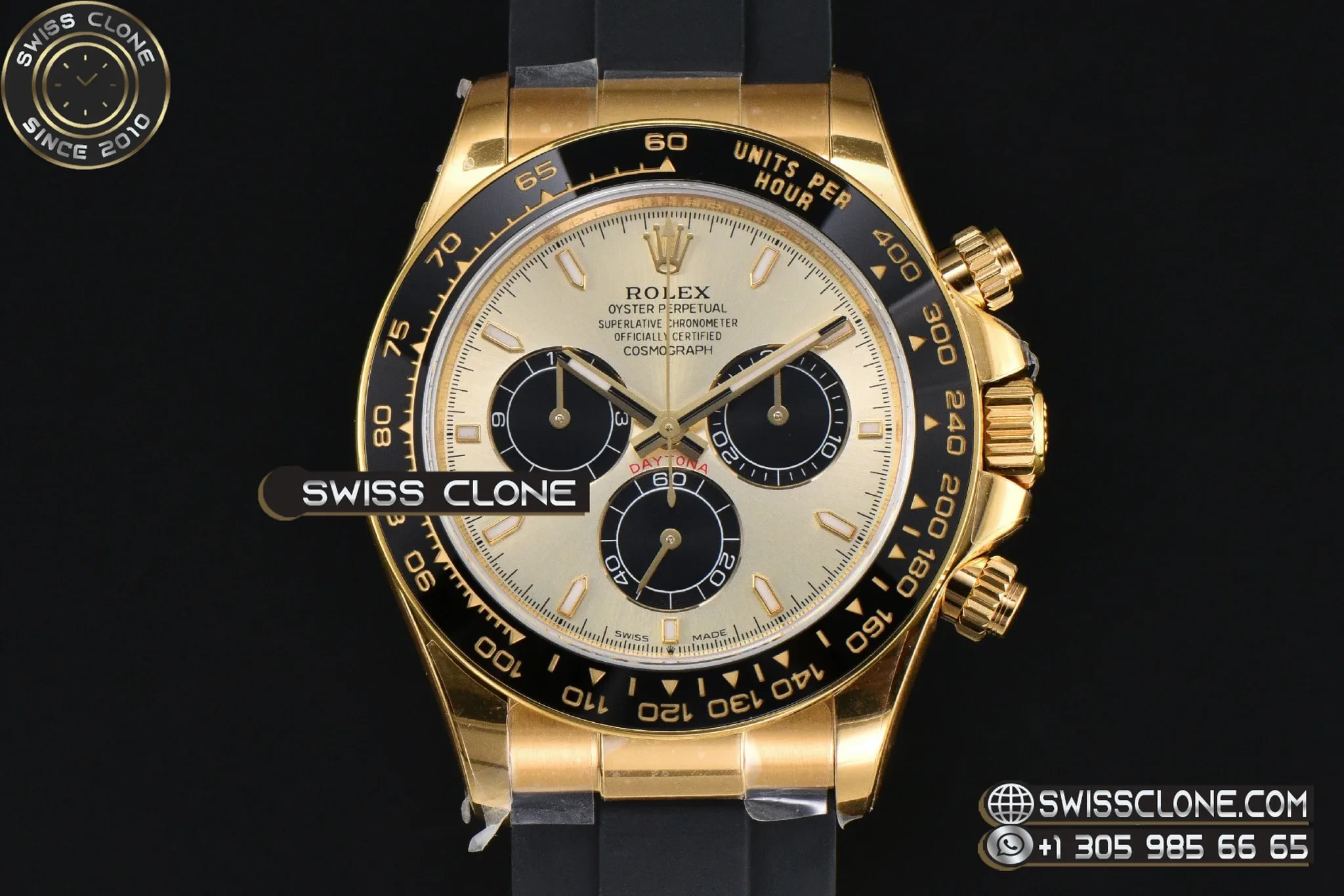 Rolex Daytona 126518 40mm UFO Black Subdial Oysterflex UF4131(Free Sprung)