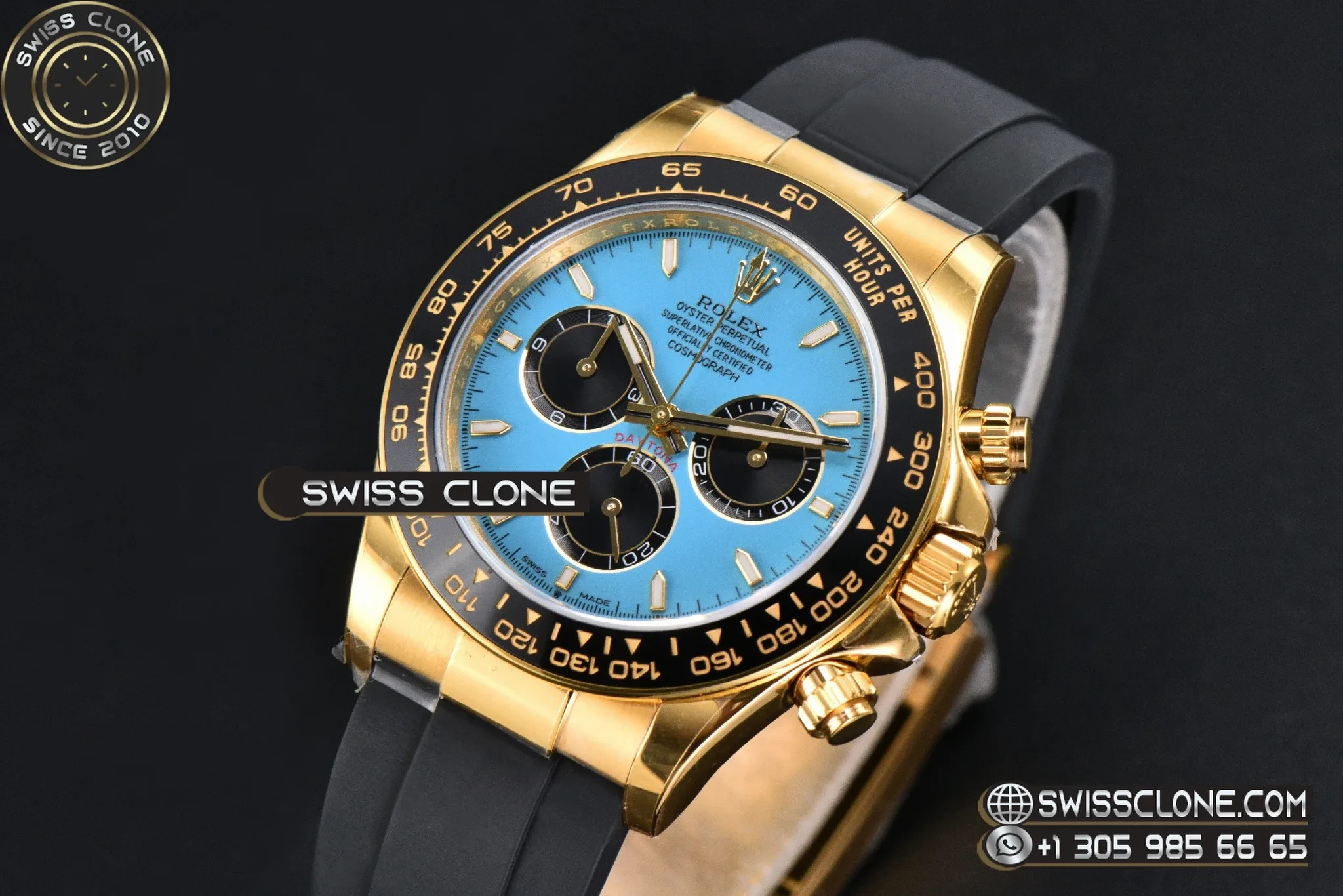 Rolex Daytona 126518 40mm UFO Tiffany Blue Dial Black Subdial Oysterflex UF4131(Free Sprung) 1:1 Super Clone - Clasp & Bracelet Finishing