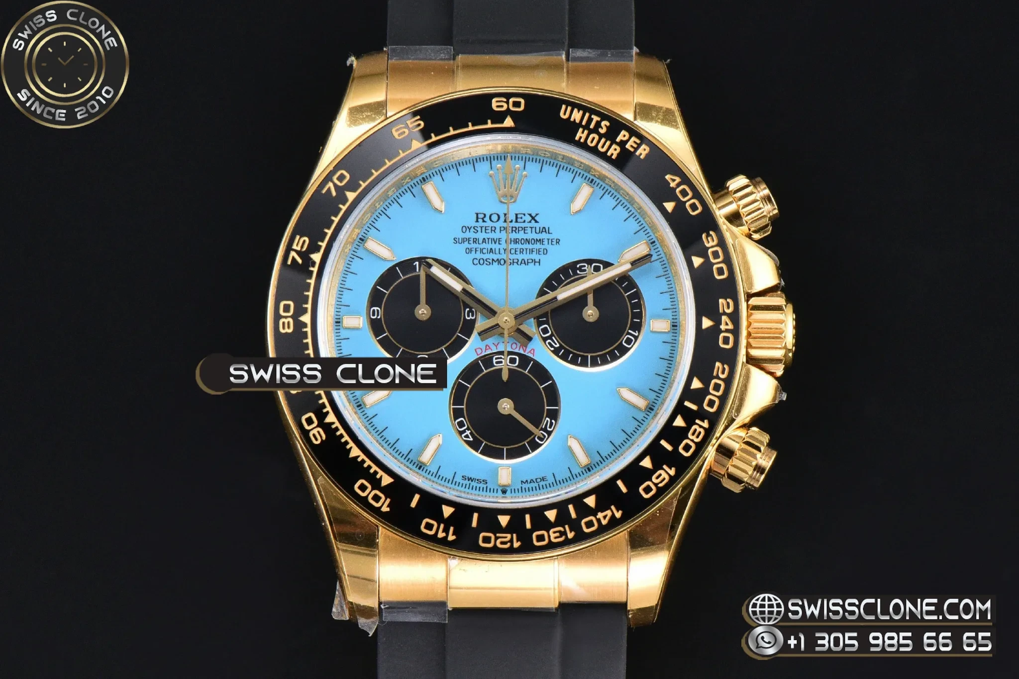 Rolex Daytona 126518 40mm UFO Tiffany Blue Dial Black Subdial Oysterflex UF4131(Free Sprung)