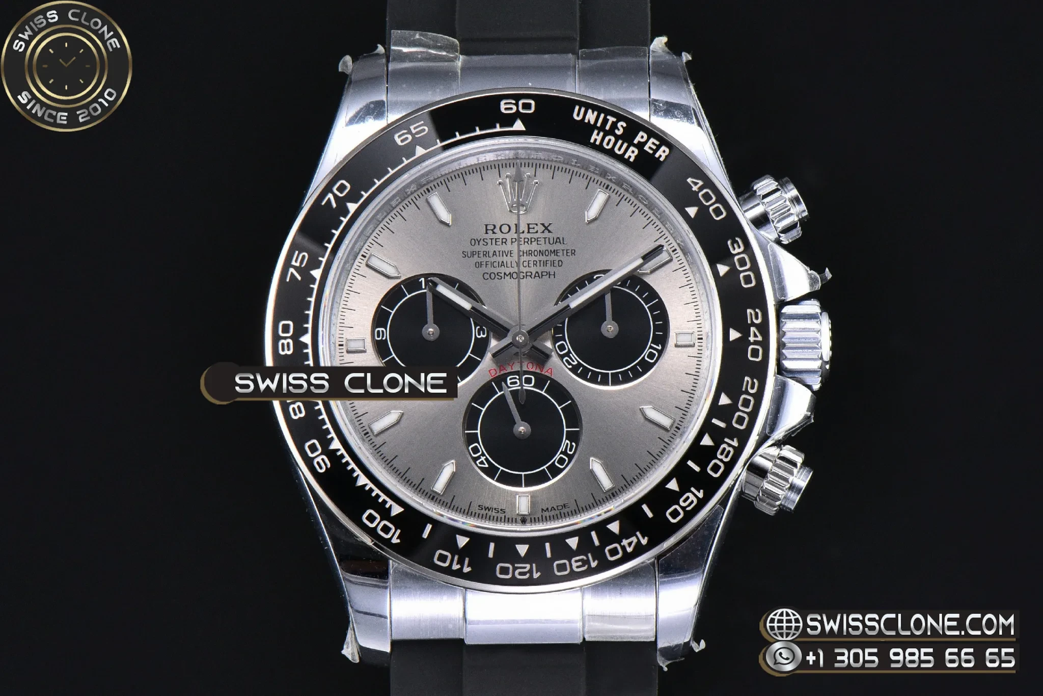 Rolex Daytona 126519 40mm UFO Gray Black Subdial Oysterflex UF4131(Free Sprung)