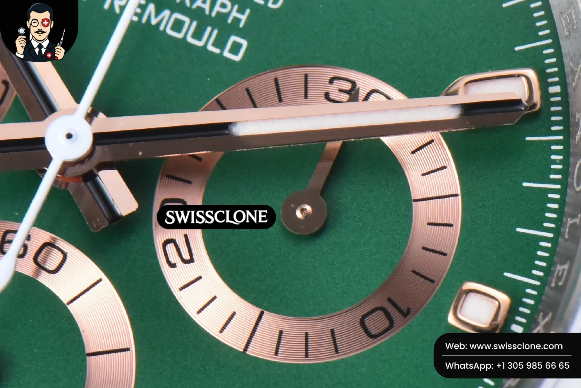 Rolex Daytona AET White Ceramic Green Dial Ceramic 1:1 Super Clone - On-Wrist Presence View
