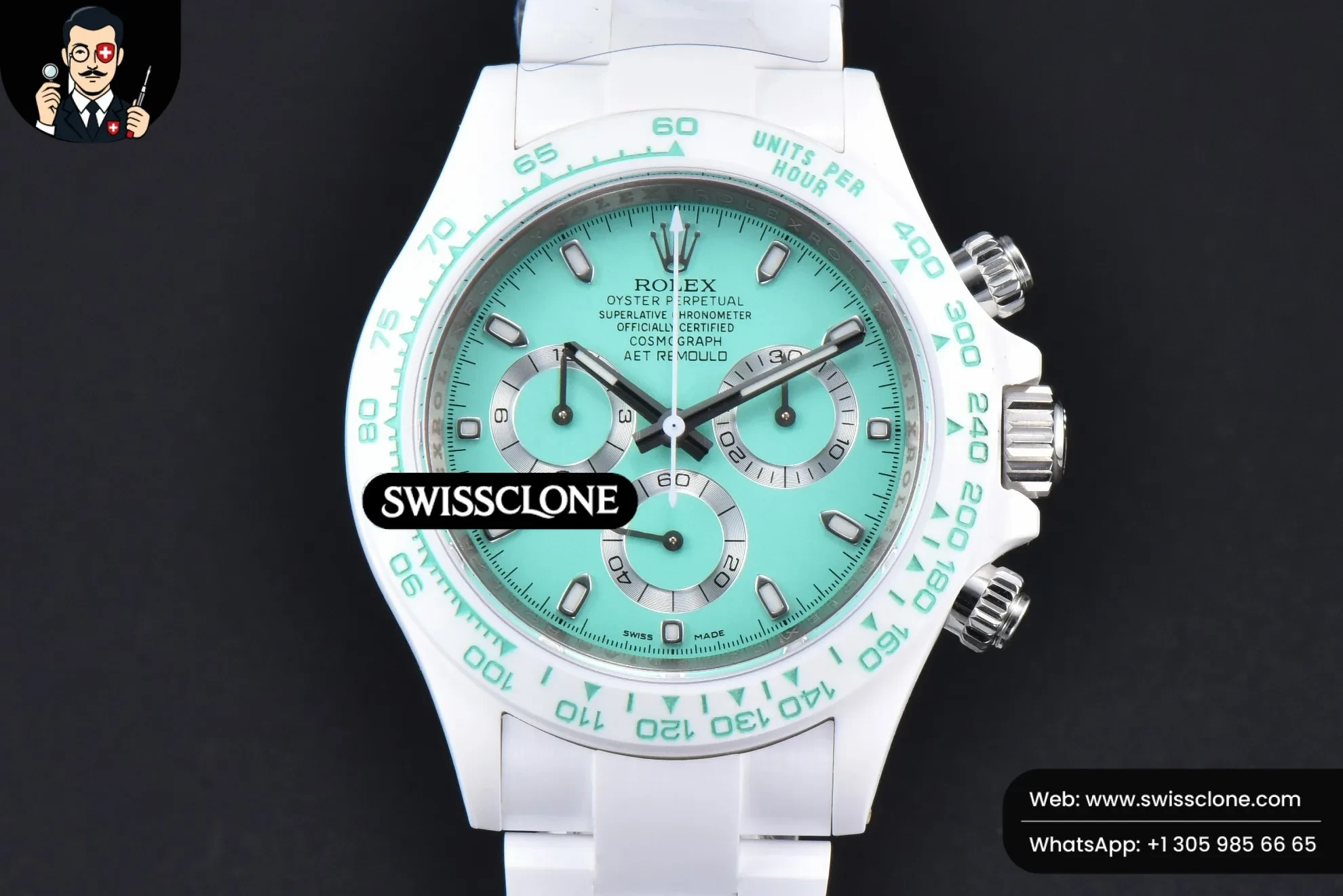 Rolex Daytona AETF White Ceramic Tiffany Dial Ceramic