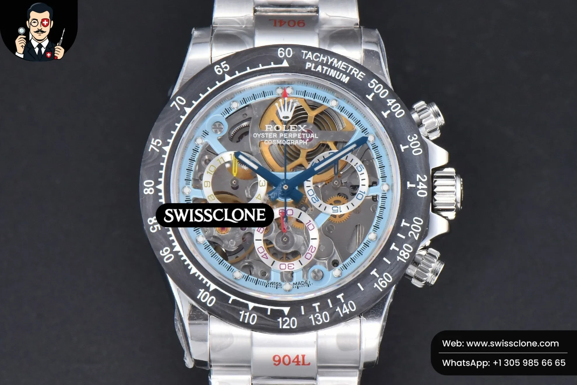 Daytona Montoya Customized Carbon Filber Colorful Skeleton Dial SS4130