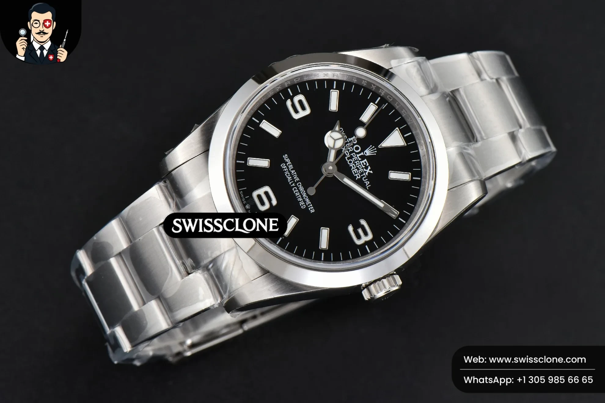Rolex Explorer 124273 36mm 316L Black Dial VR3230 1:1 Super Clone - Bezel & Case Profile