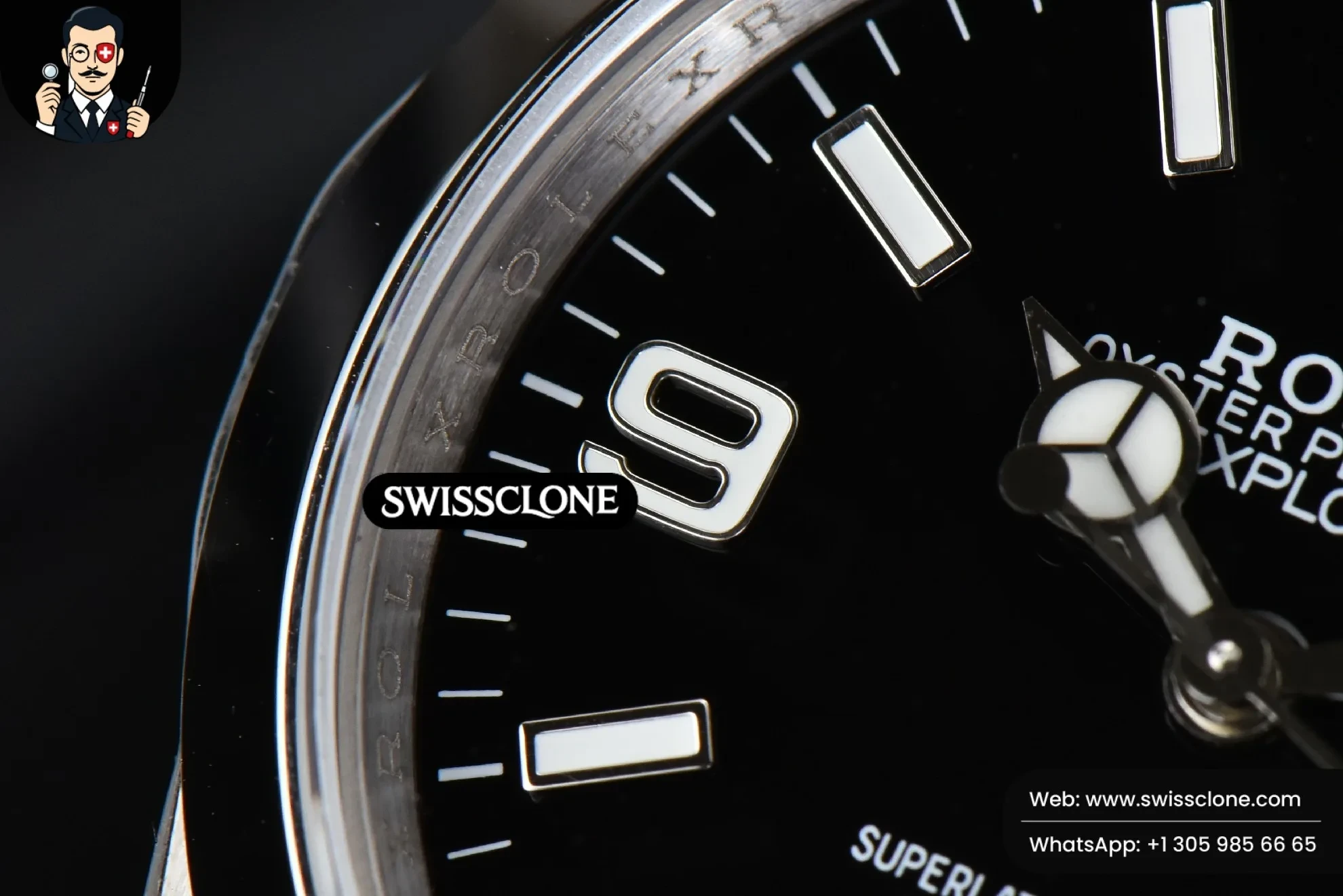 Rolex Explorer 124273 36mm 904L Black Dial VR3230 1:1 Super Clone - Lateral Case Thickness Profile