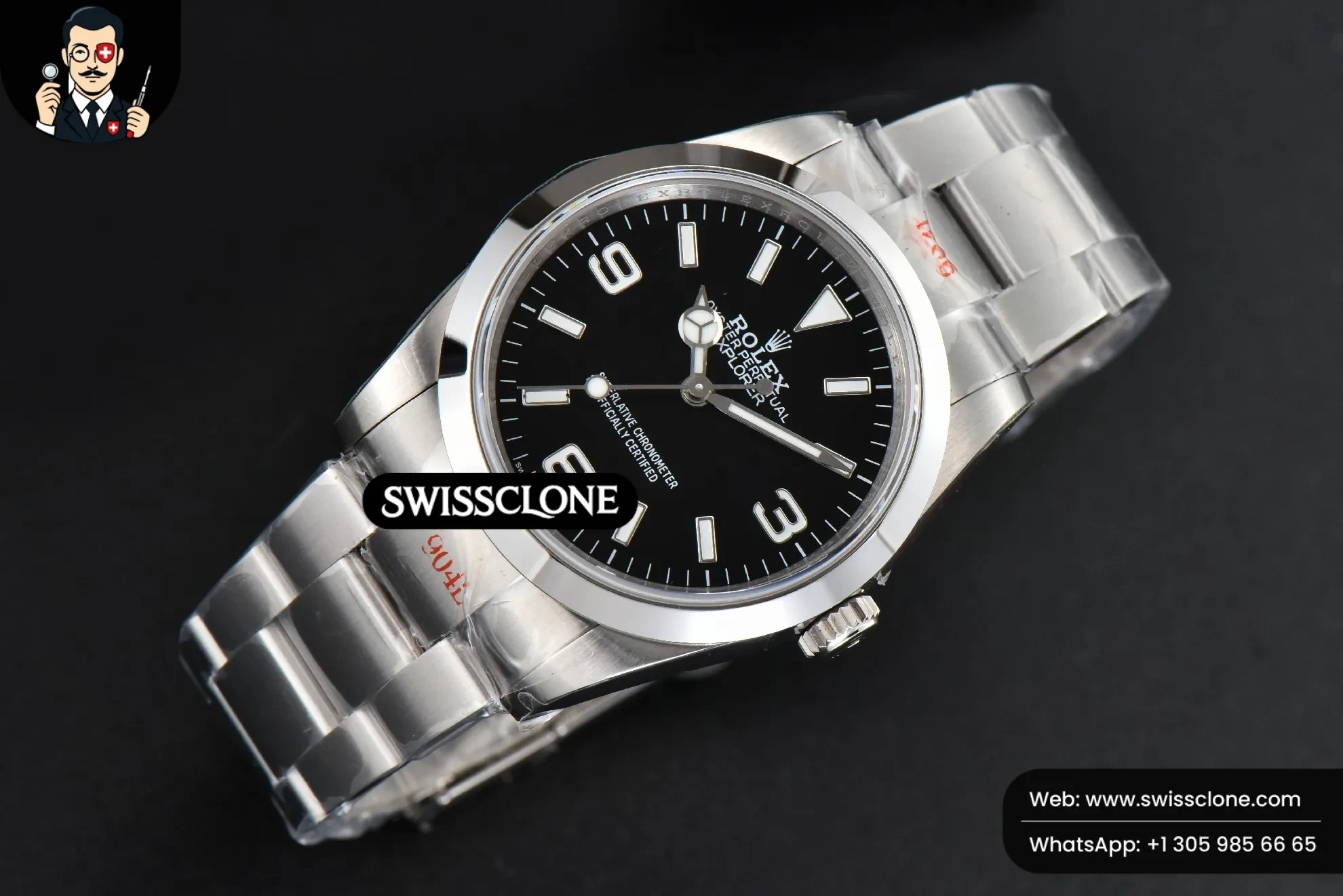 Rolex Explorer 124273 36mm 904L Black Dial VR3230 1:1 Super Clone - Bezel & Case Profile