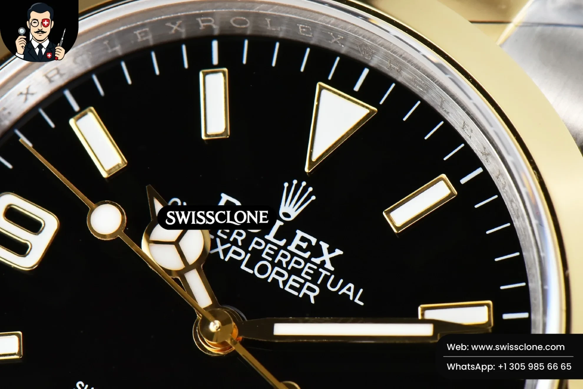 Rolex Explorer 124273 36mm YG/SS 904L Black Dial YG/SS VR3230 1:1 Super Clone - Caseback & Cloned Calibre Movement
