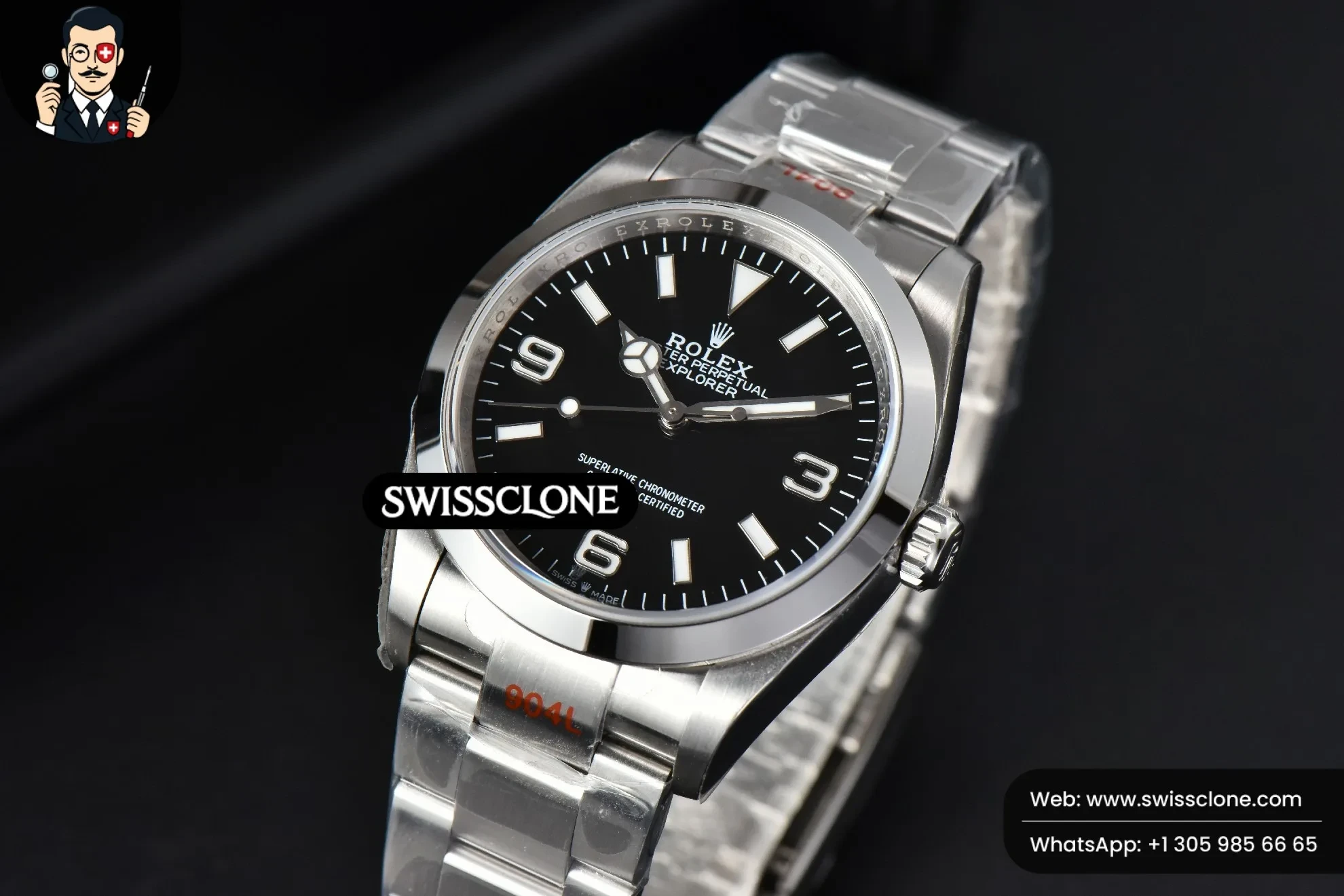 Rolex Explorer I 124270 36mm Black Dial 1:1 Super Clone - Bezel & Case Profile