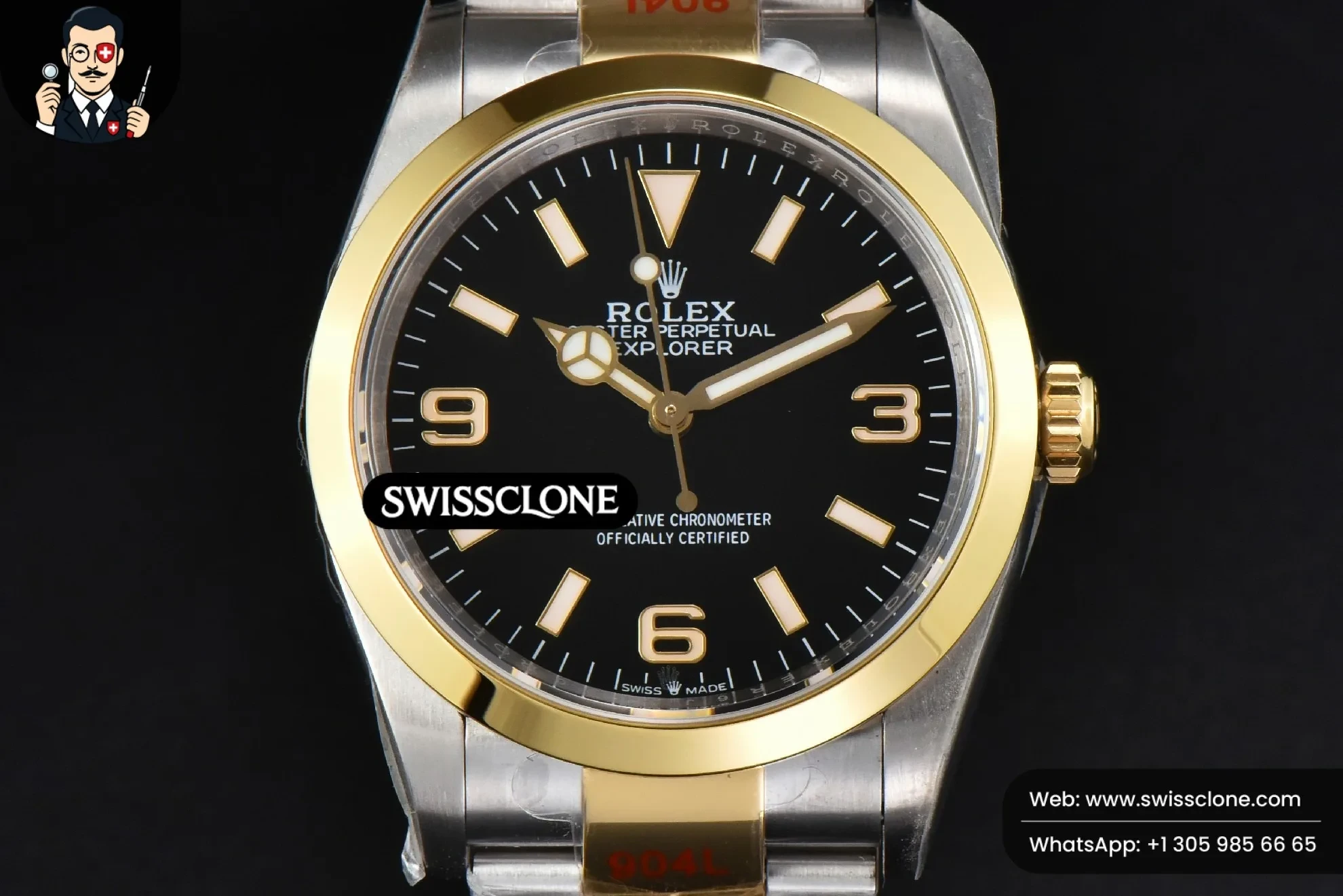 Rolex Explorer I 124273 36mm YG/SS Black Dial YG/SS