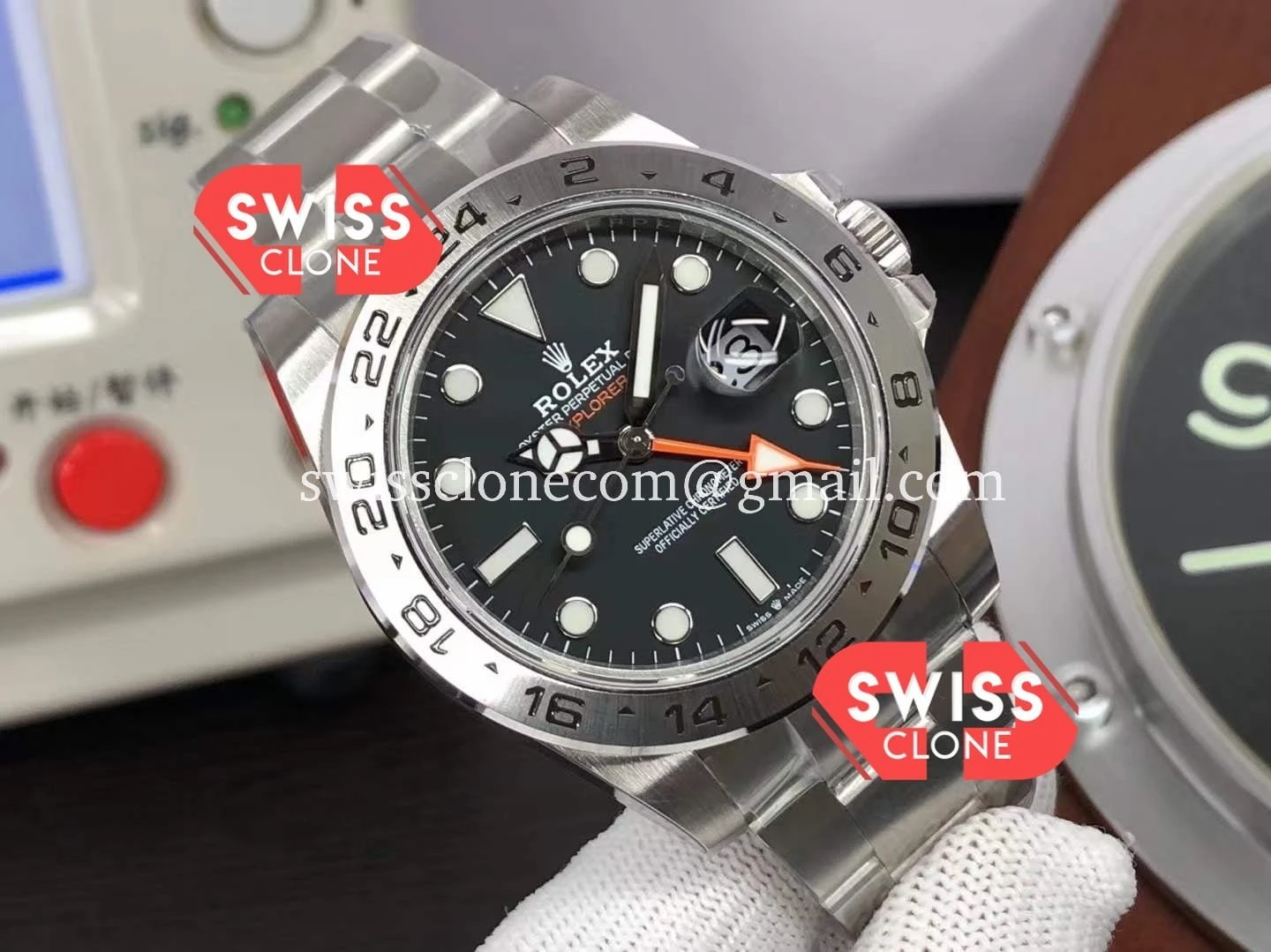 Rolex Explorer M216570 001 42MM Black Dial 904L 1:1 Super Clone - Dial Macro Close-Up