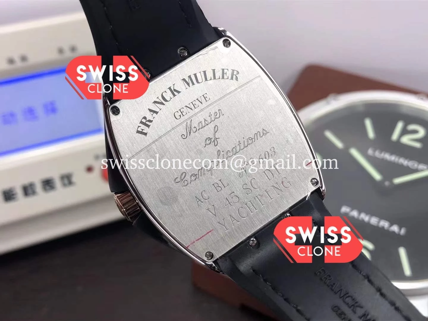 Rolex Franck Muller Vanguard Yachting V45 Steel Black Dial 1:1 Super Clone - On-Wrist Presence View