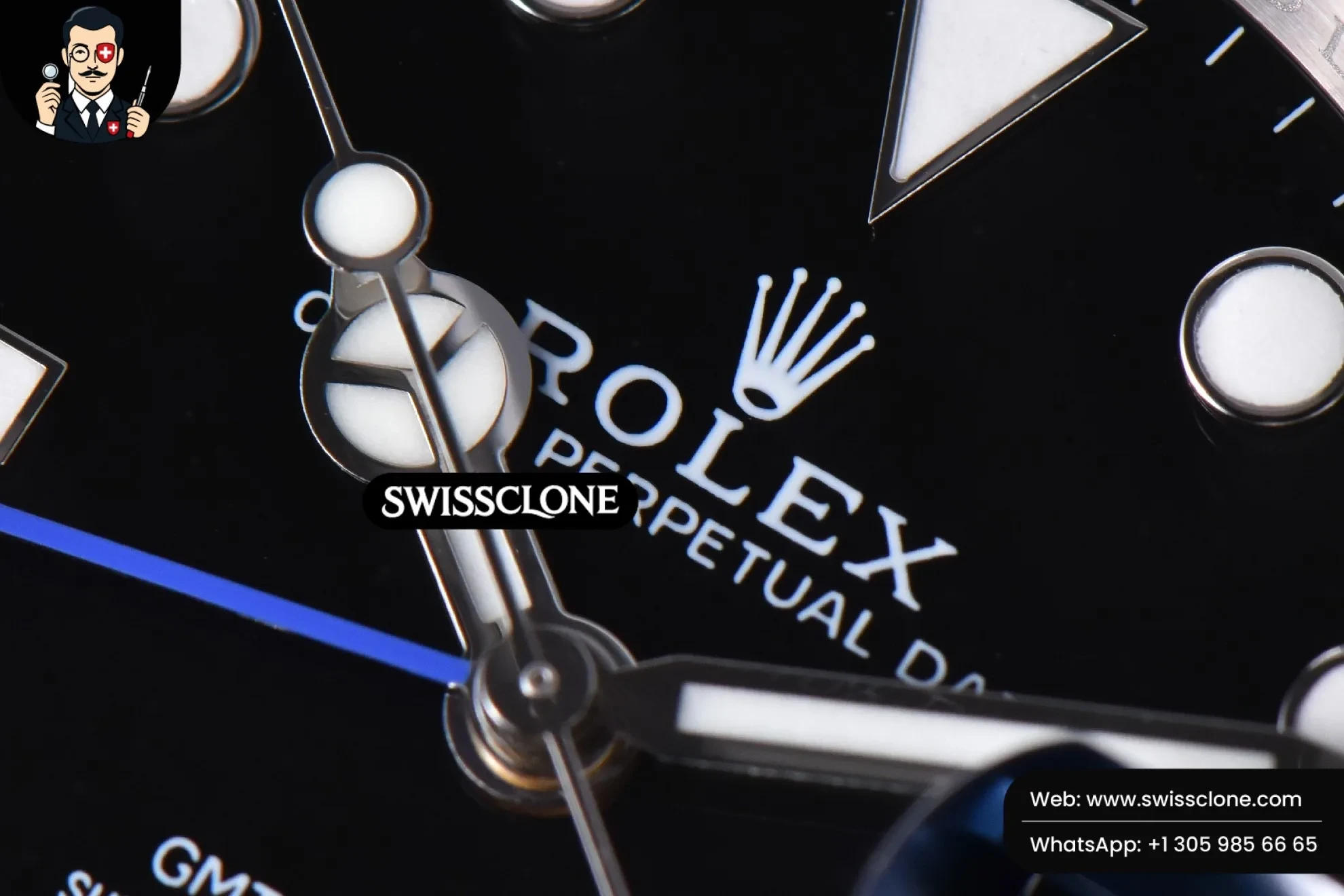 Rolex GMT Master V9F 126710 BLNR Black DIial Jubilee 1:1 Super Clone - Caseback & Cloned Calibre Movement