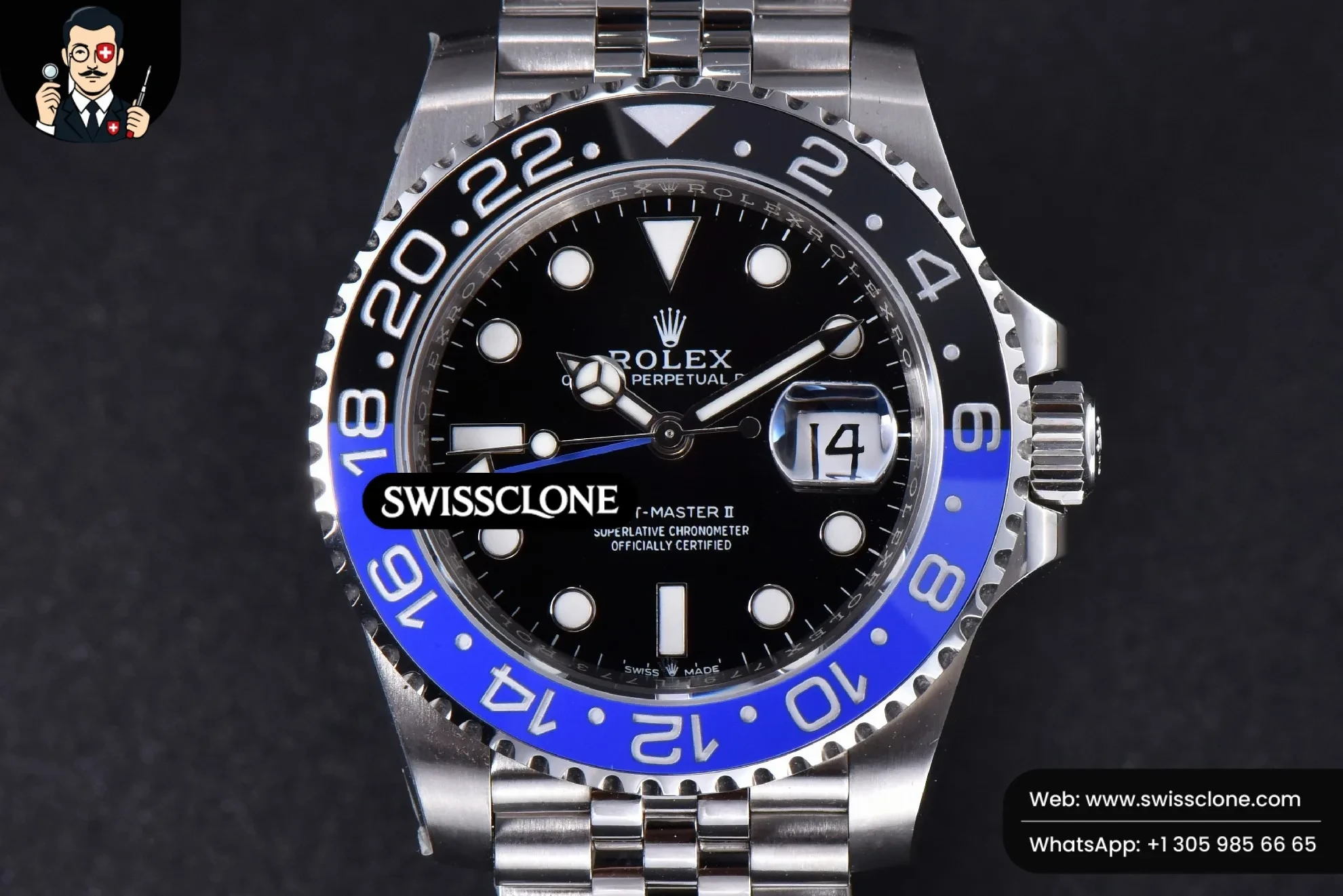 Rolex GMT Master V9F 126710 BLNR Black DIial Jubilee