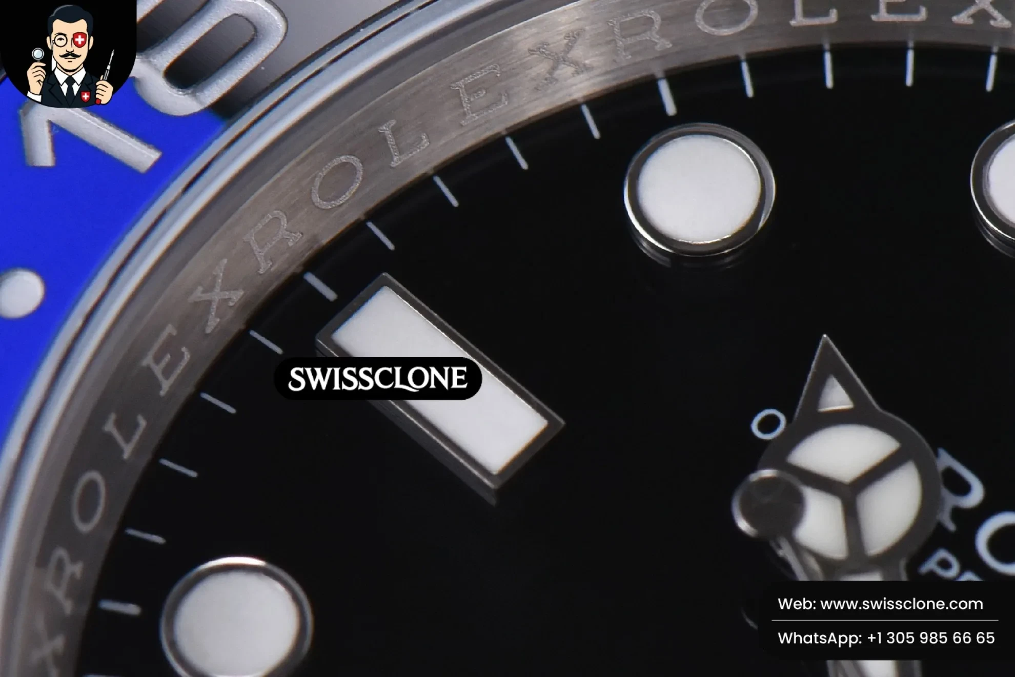 Rolex GMT Master V9F 126710 BLNR Black DIial Oyster 1:1 Super Clone - Lateral Case Thickness Profile