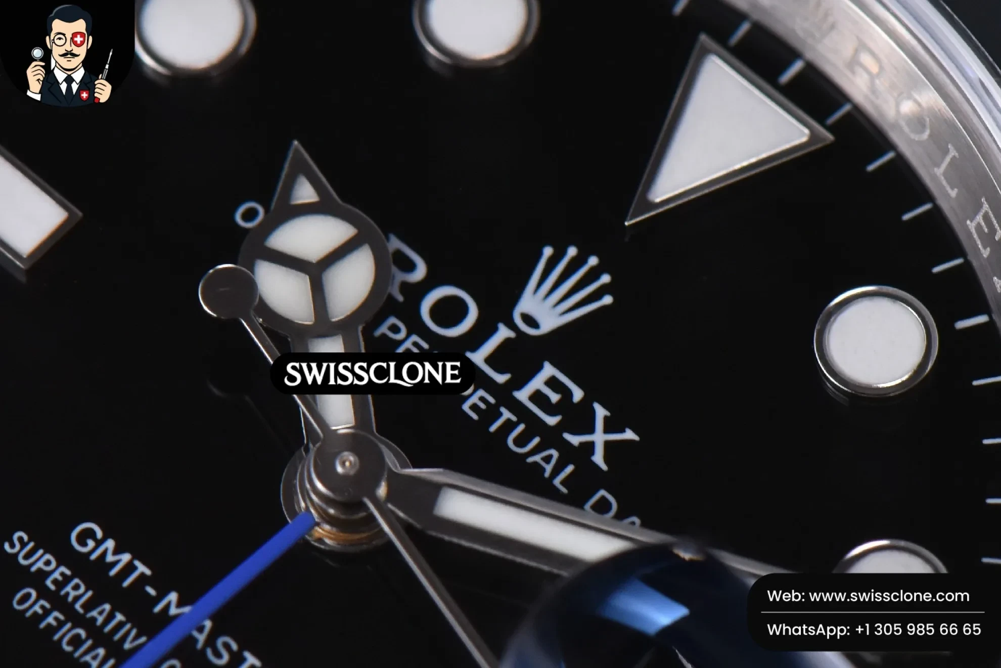 Rolex GMT Master V9F 126710 BLNR Black DIial Oyster 1:1 Super Clone - Caseback & Cloned Calibre Movement