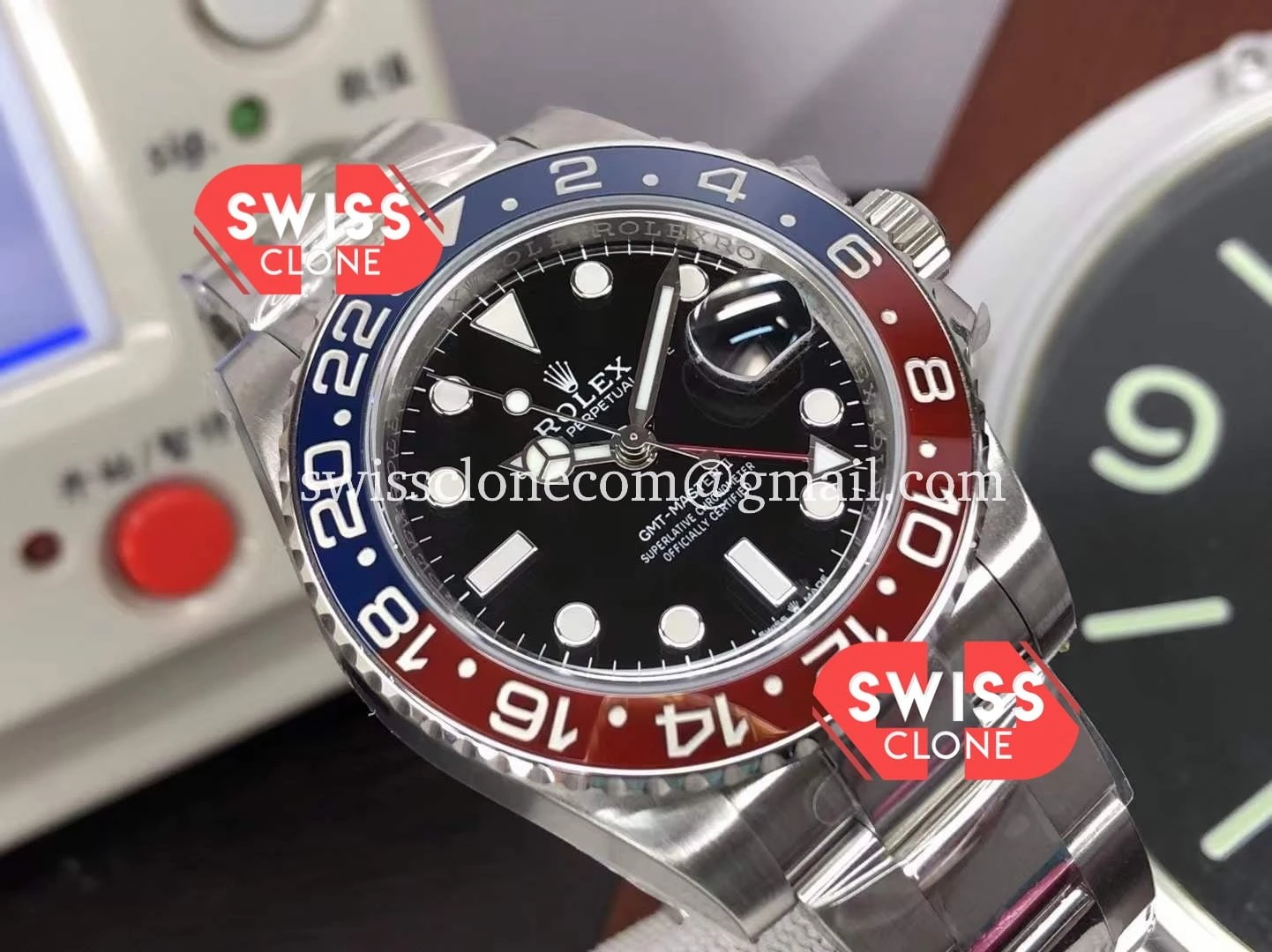 Rolex GMT Masters II 126719BLRO Pepsi Bezel 904L 1:1 Super Clone - Bezel & Case Profile