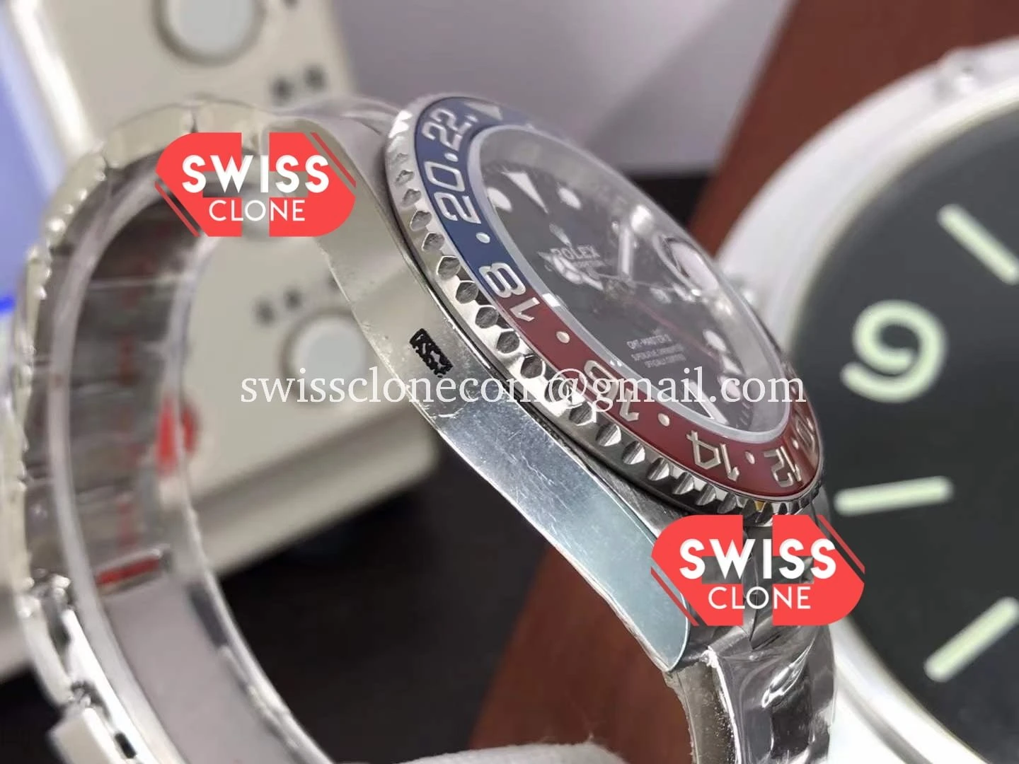 Rolex GMT Masters II 126719BLRO Pepsi Bezel 904L 1:1 Super Clone - Caseback & Cloned Calibre Movement