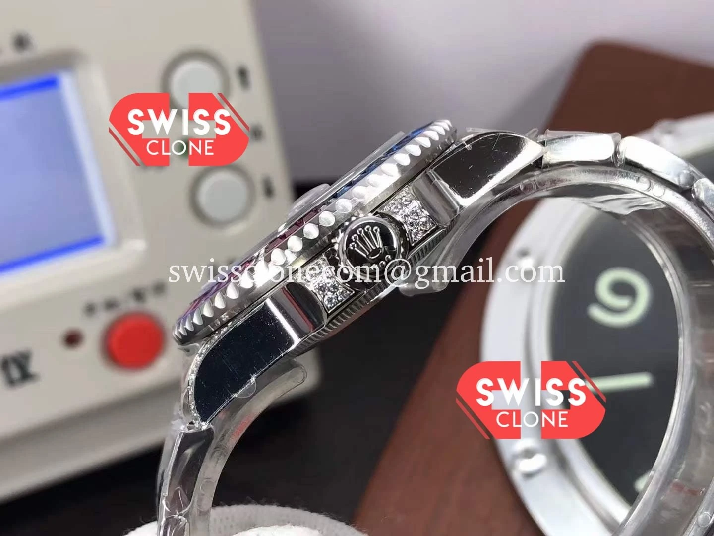 Rolex GMT Masters II Diamond Bezel in 904L Case 1:1 Super Clone - Lateral Case Thickness Profile
