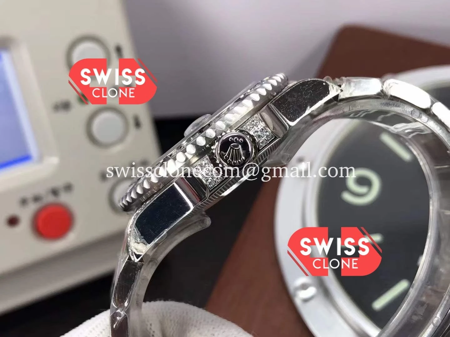 Rolex GMT Masters II Diamonds Bezel in 904L 1:1 Super Clone - Lateral Case Thickness Profile