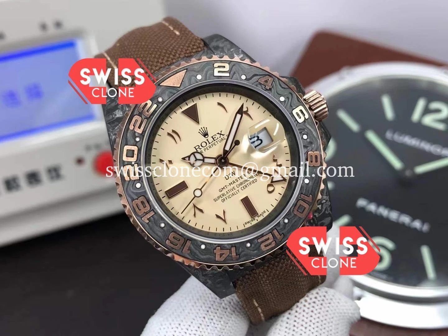Rolex GMT Masters II DiW 1:1 Super Clone - Dial Macro Close-Up