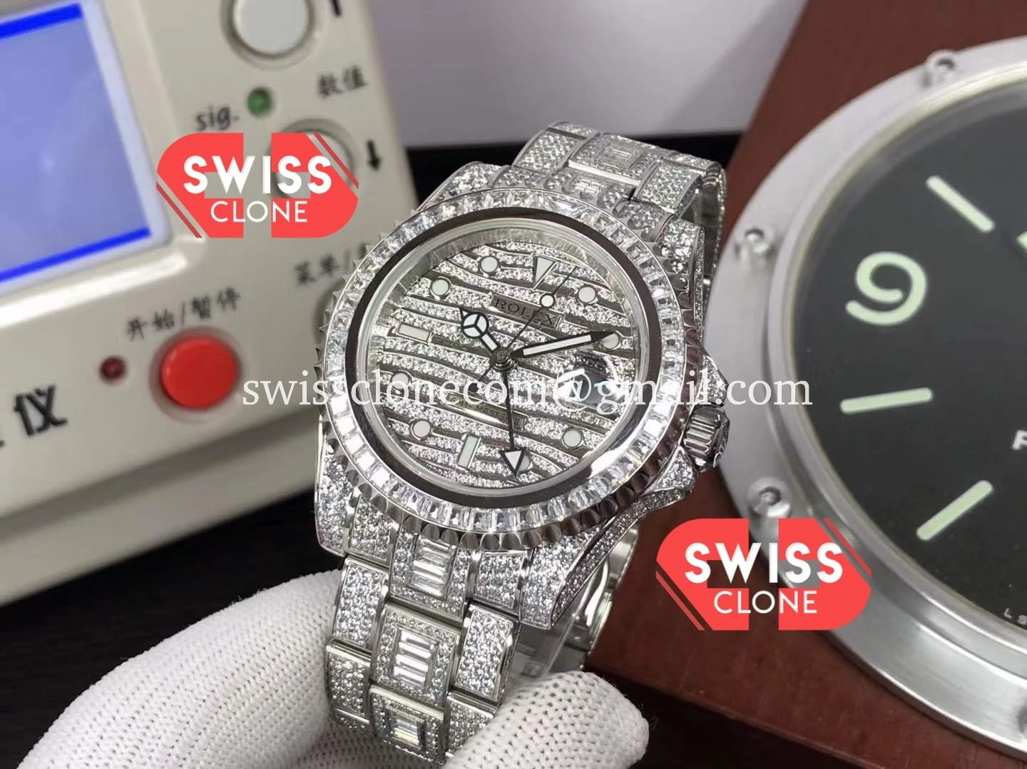 Rolex GMT Masters II Full Iced Out 1:1 Super Clone - Clasp & Bracelet Finishing