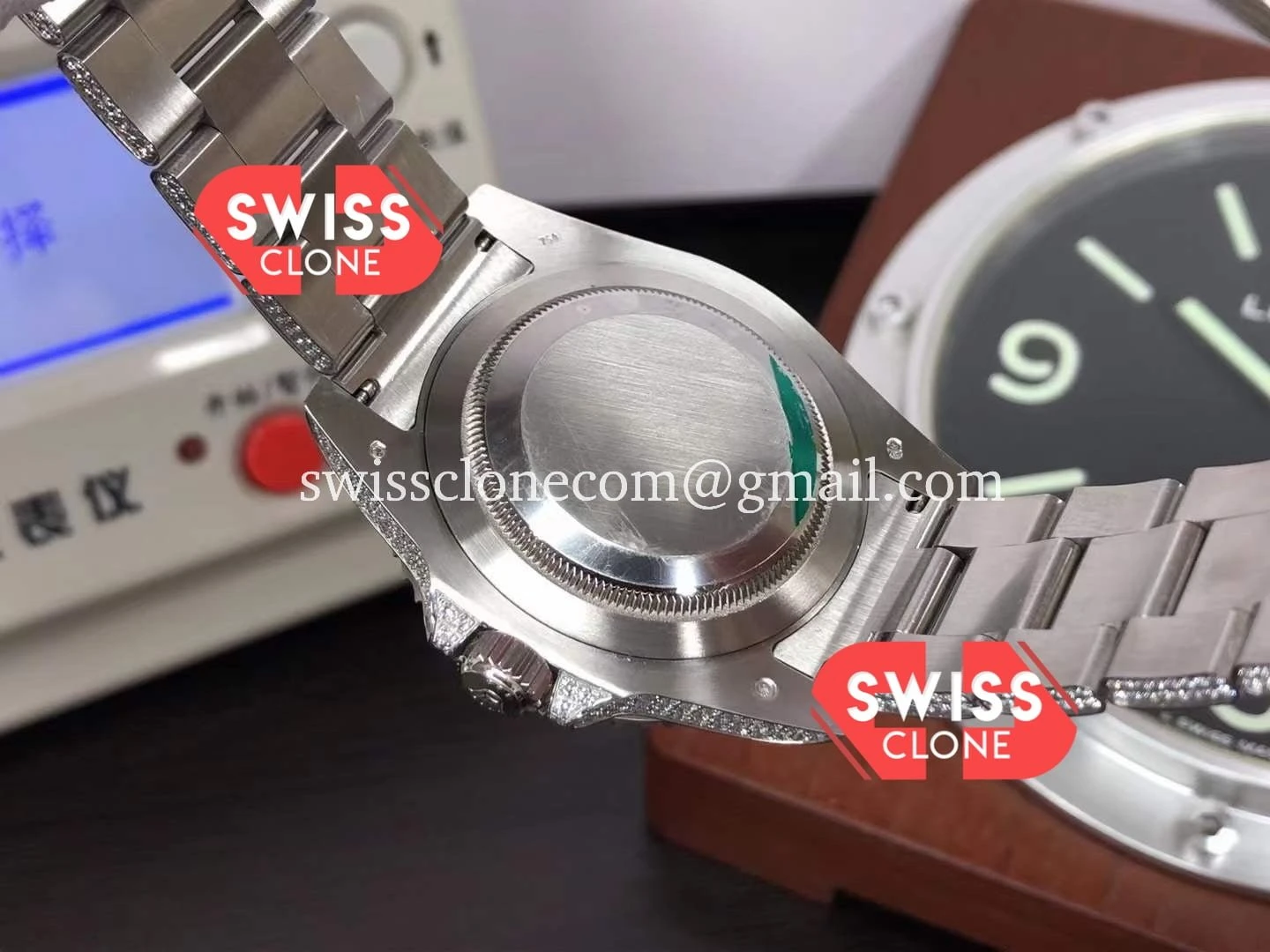 Rolex GMT Masters II Full Iced Out 1:1 Super Clone - On-Wrist Presence View