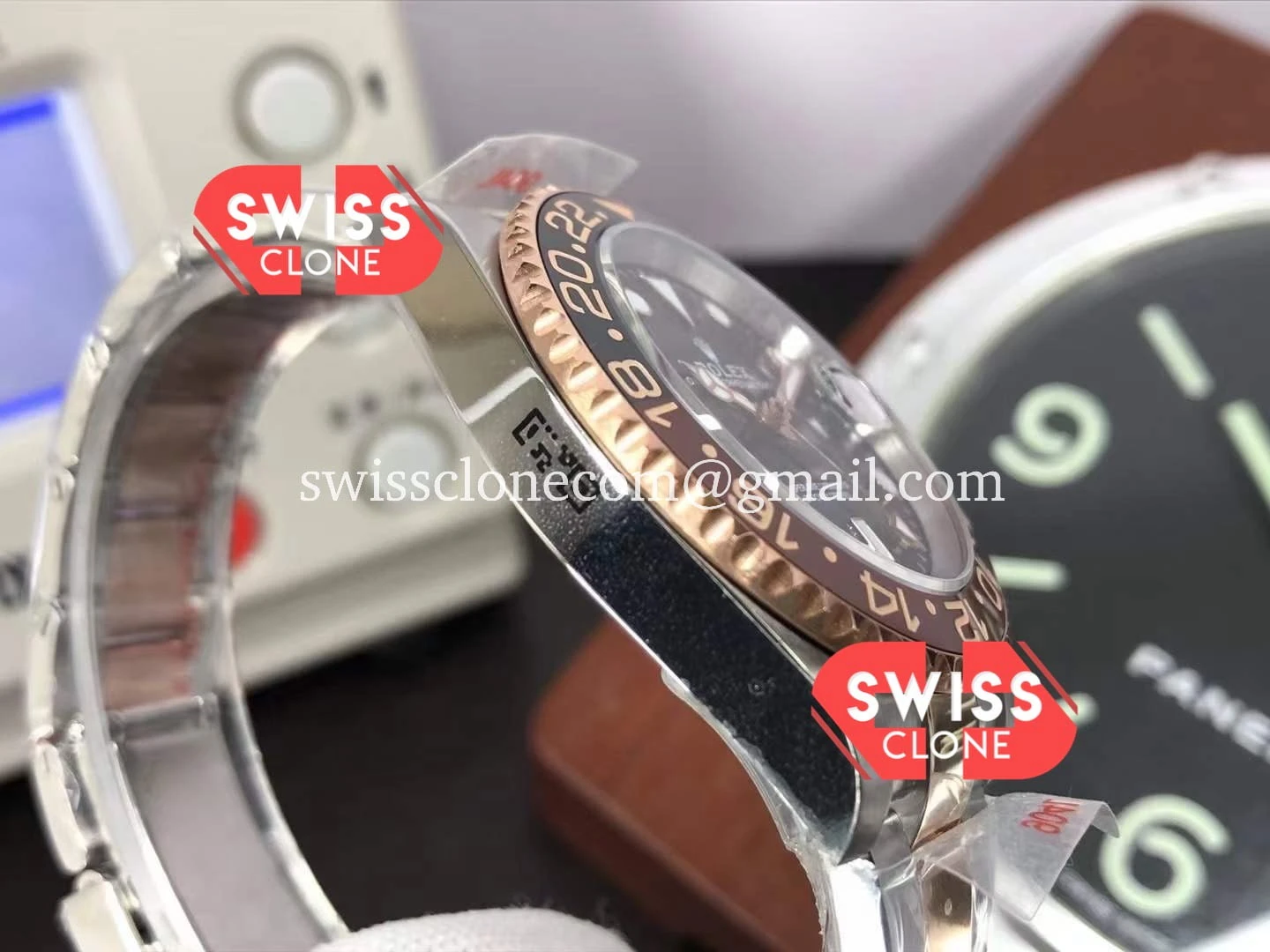 Rolex GMT Masters II M126711CHNR-0002 Everose Two Tone (SW-21363) 1:1 Super Clone - Caseback & Cloned Calibre Movement