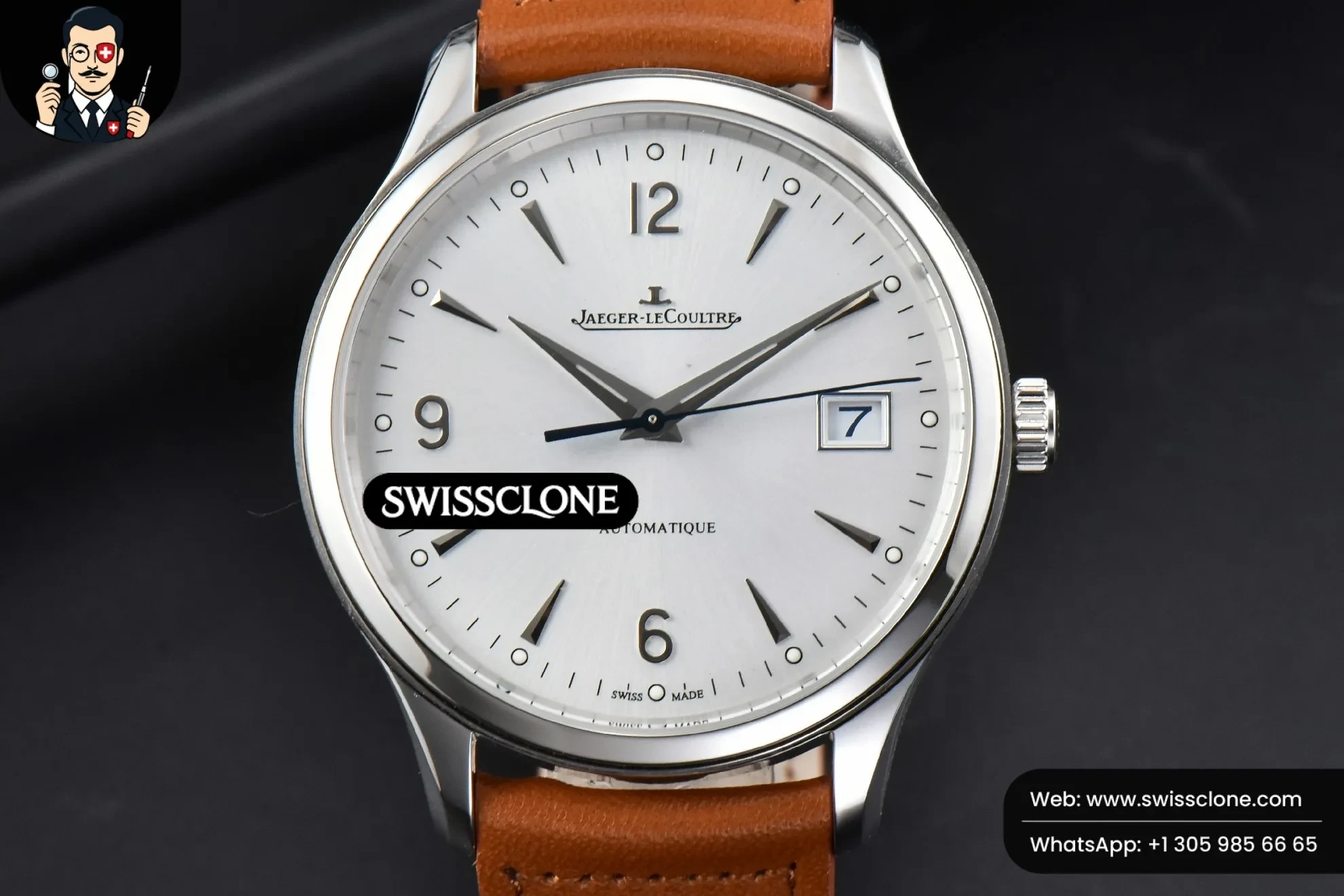 Jaeger-LeCoultre Master Control Q4018420 40mm White Dial Brown Leather