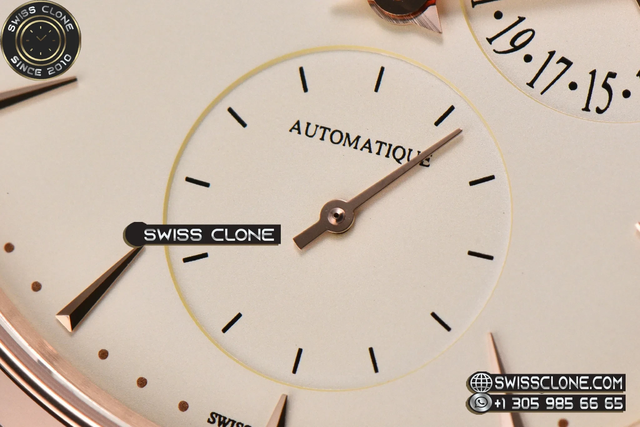 Jaeger-LeCoultre Master Ultra Thin Power Reserve 39mm Cream Dial Brown Leather DD938 Swiss Clone - View 3