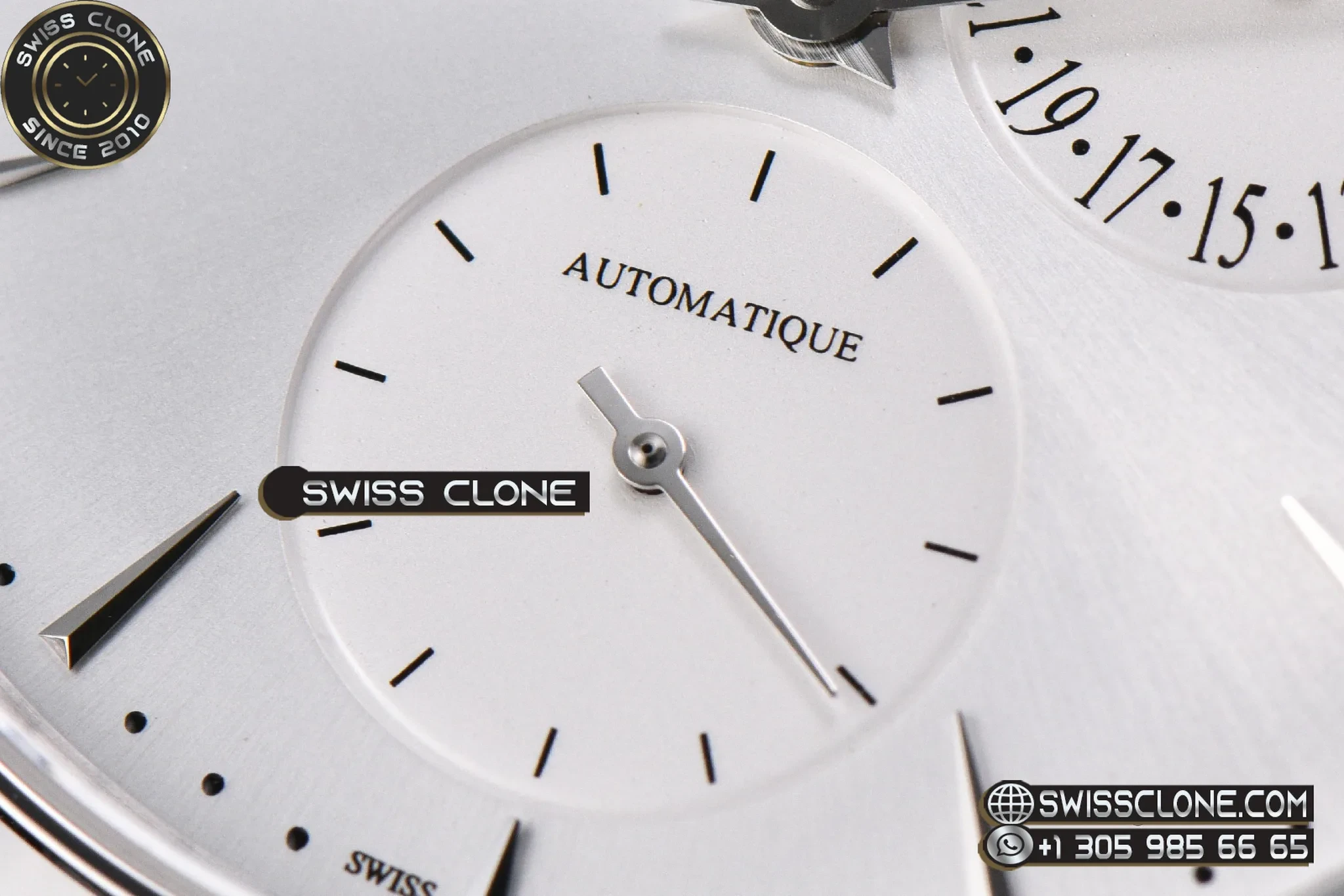 Jaeger-LeCoultre Master Ultra Thin Power Reserve 39mm Silver Dial Black Leather DD938 Swiss Clone - View 3