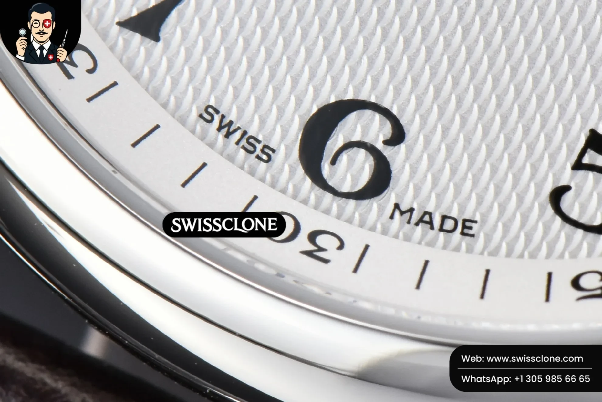 Rolex Longines Master Automatic 40mm LGF White Dial Leather 1:1 Super Clone - Lateral Case Thickness Profile