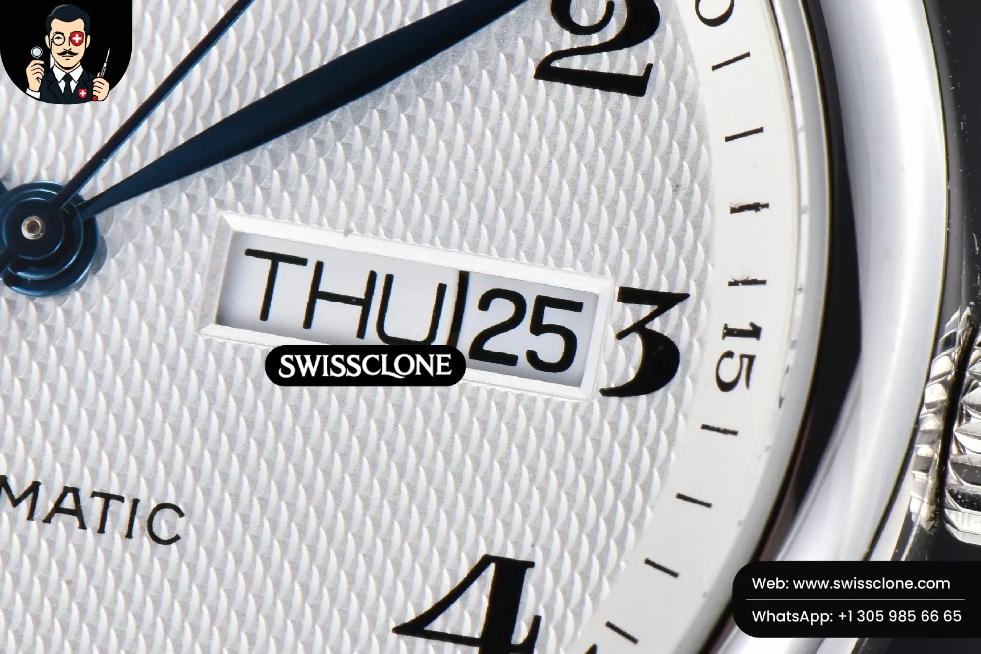 Rolex Longines Master Automatic 40mm LGF White Dial Leather 1:1 Super Clone - On-Wrist Presence View