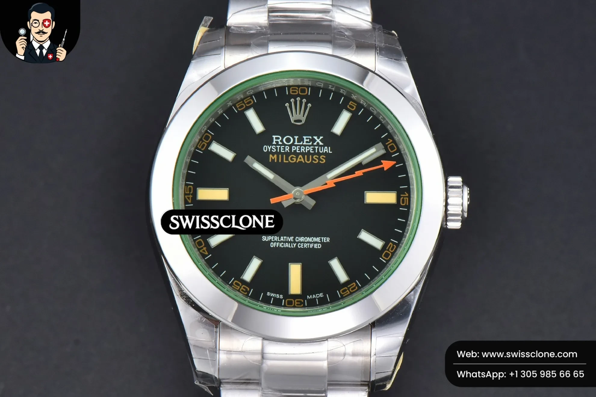 Rolex Milgauss 116400 GV 40mm 904L GSF Black Dial
