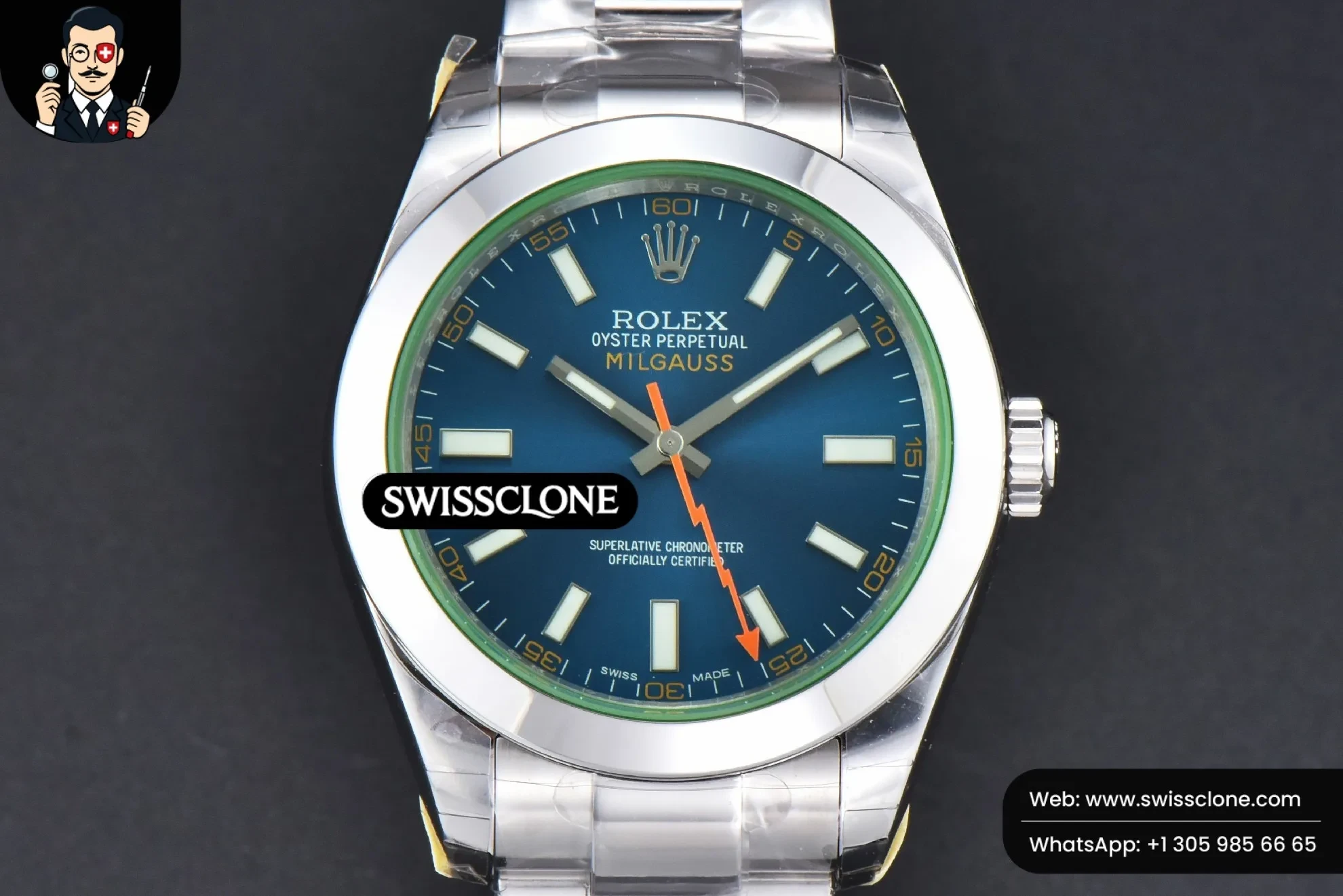 Rolex Milgauss 116400 GV 40mm 904L GSF Blue Dial