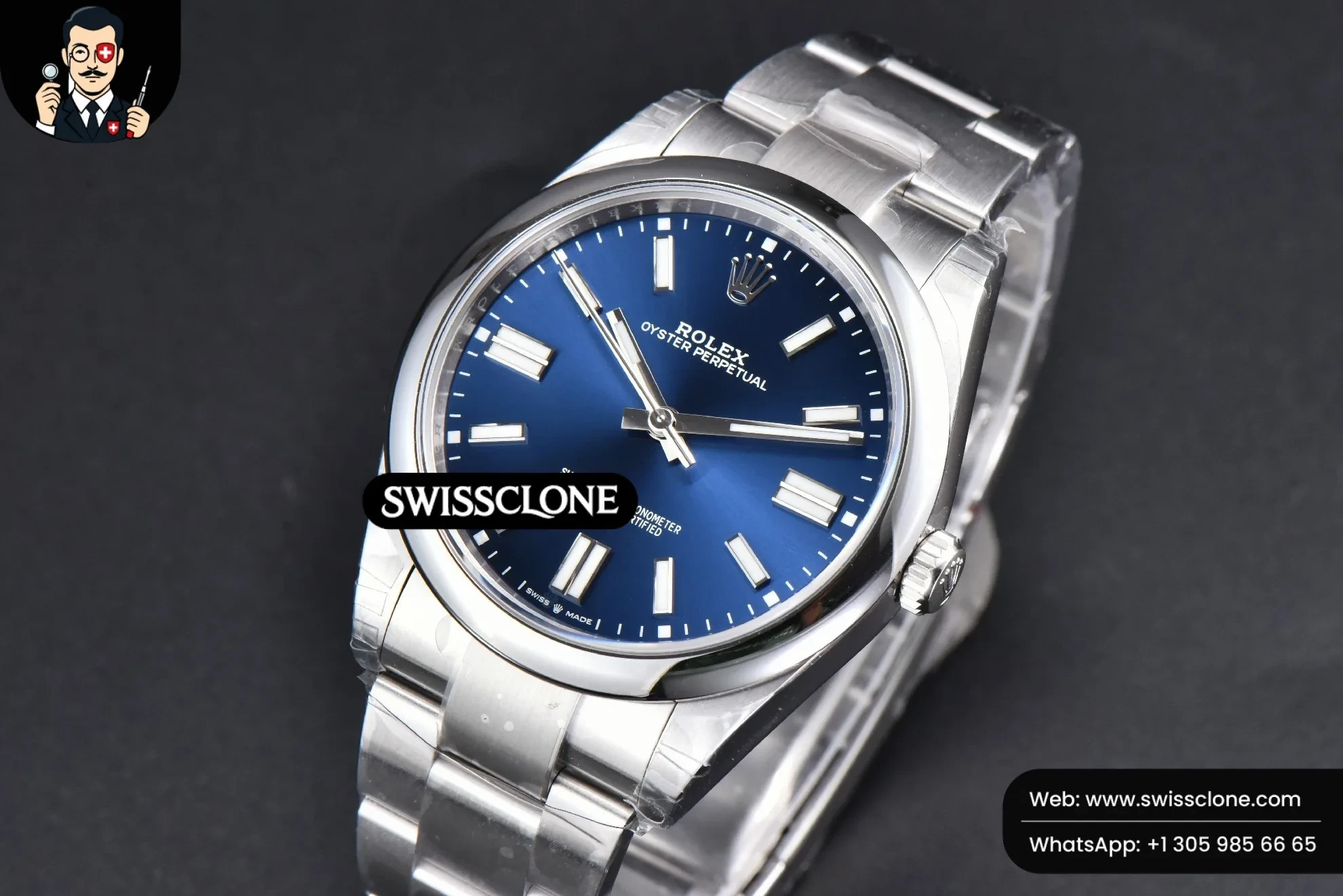 Rolex Oyster Perpetual 124300 41mm 904L Blue Dial Oyster VS3235 1:1 Super Clone - Clasp & Bracelet Finishing