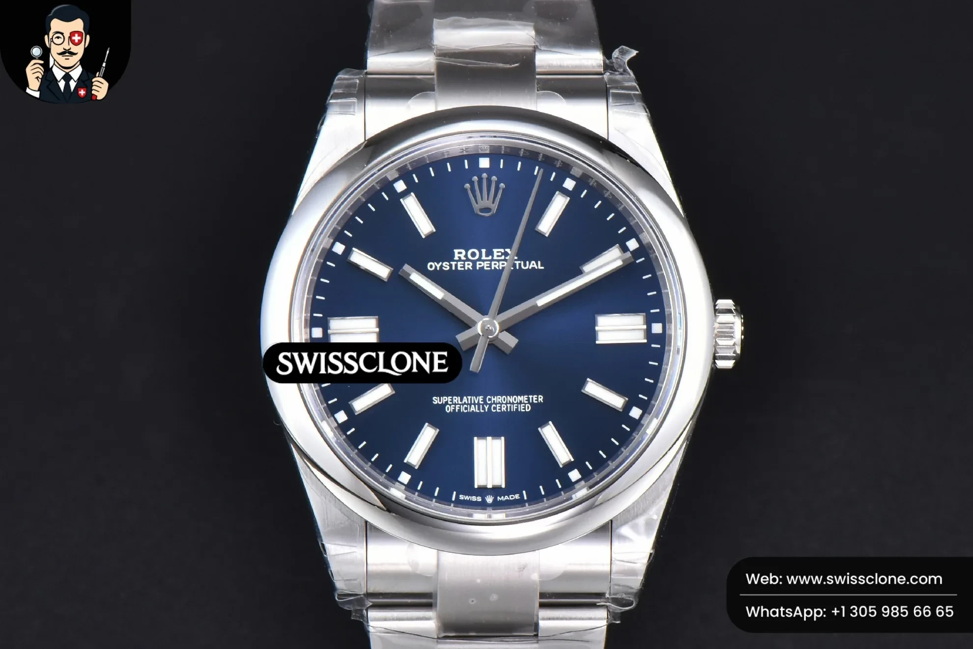 Rolex Oyster Perpetual 124300 41mm 904L Blue Dial Oyster VS3235