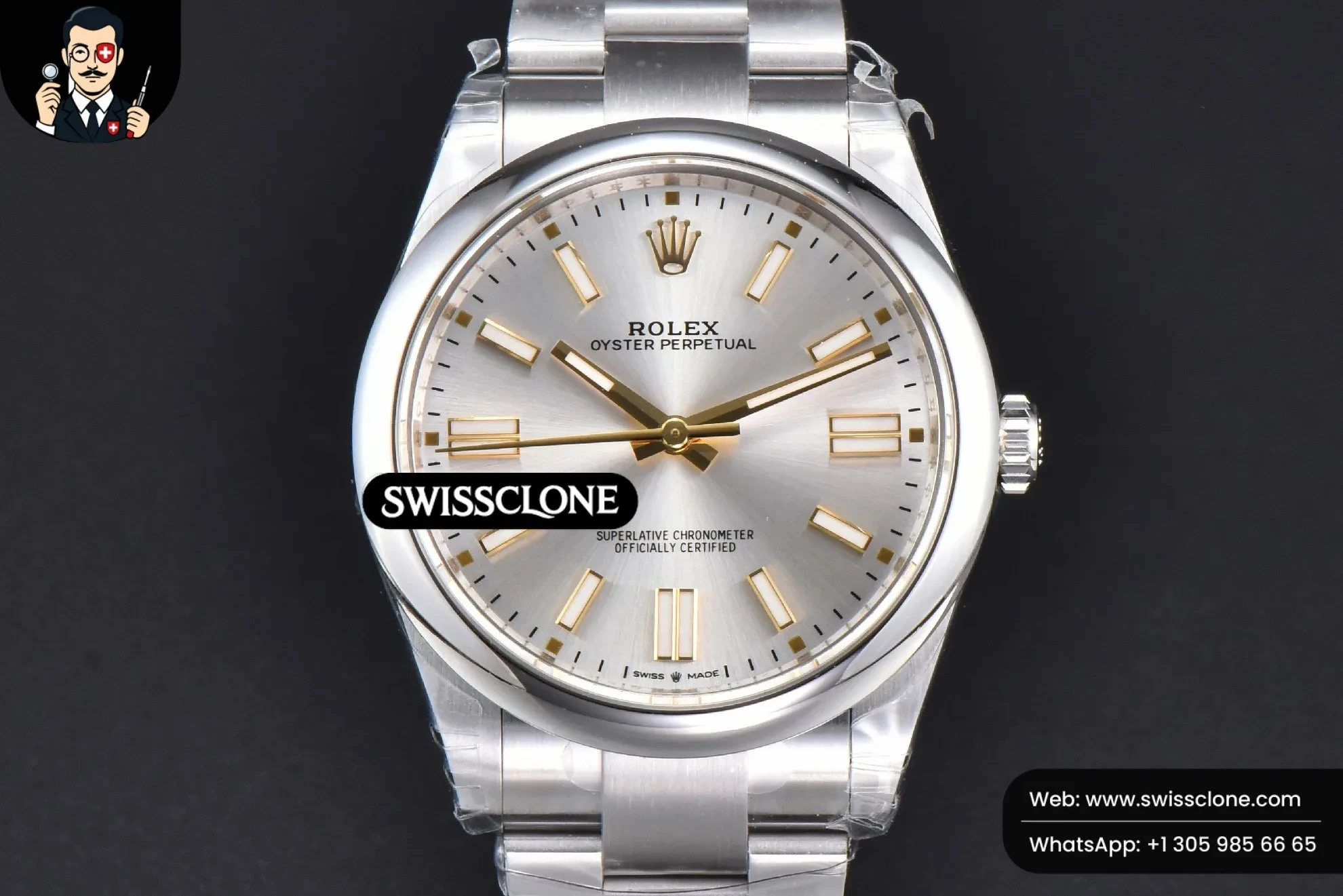 Rolex Oyster Perpetual 124300 41mm 904L Silver Dial Oyster VS3235