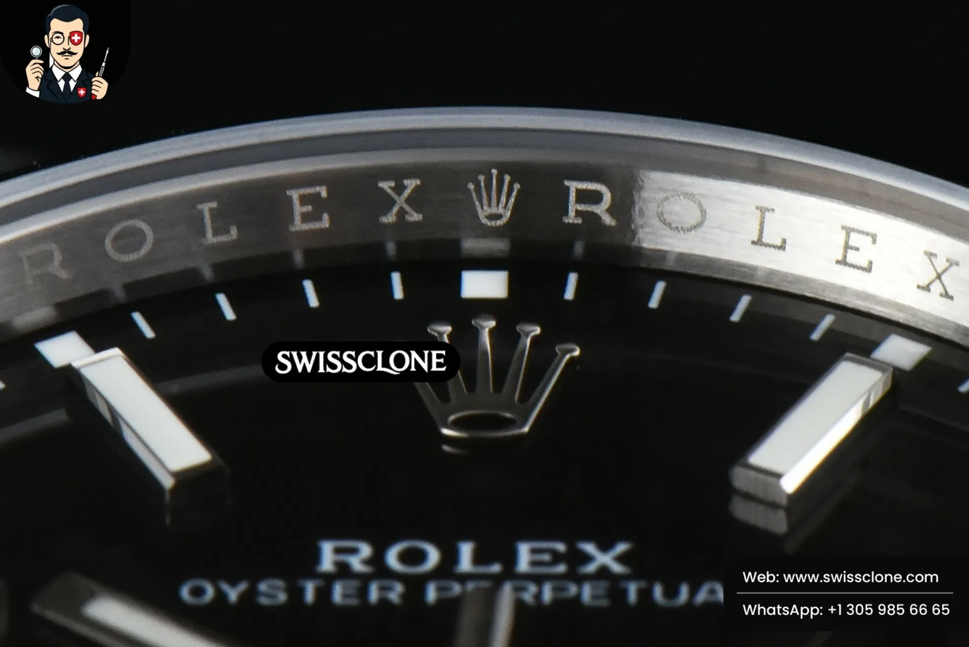 Rolex Oyster Perpetual 124300 41mm Black Dial 1:1 Super Clone - Caseback & Cloned Calibre Movement